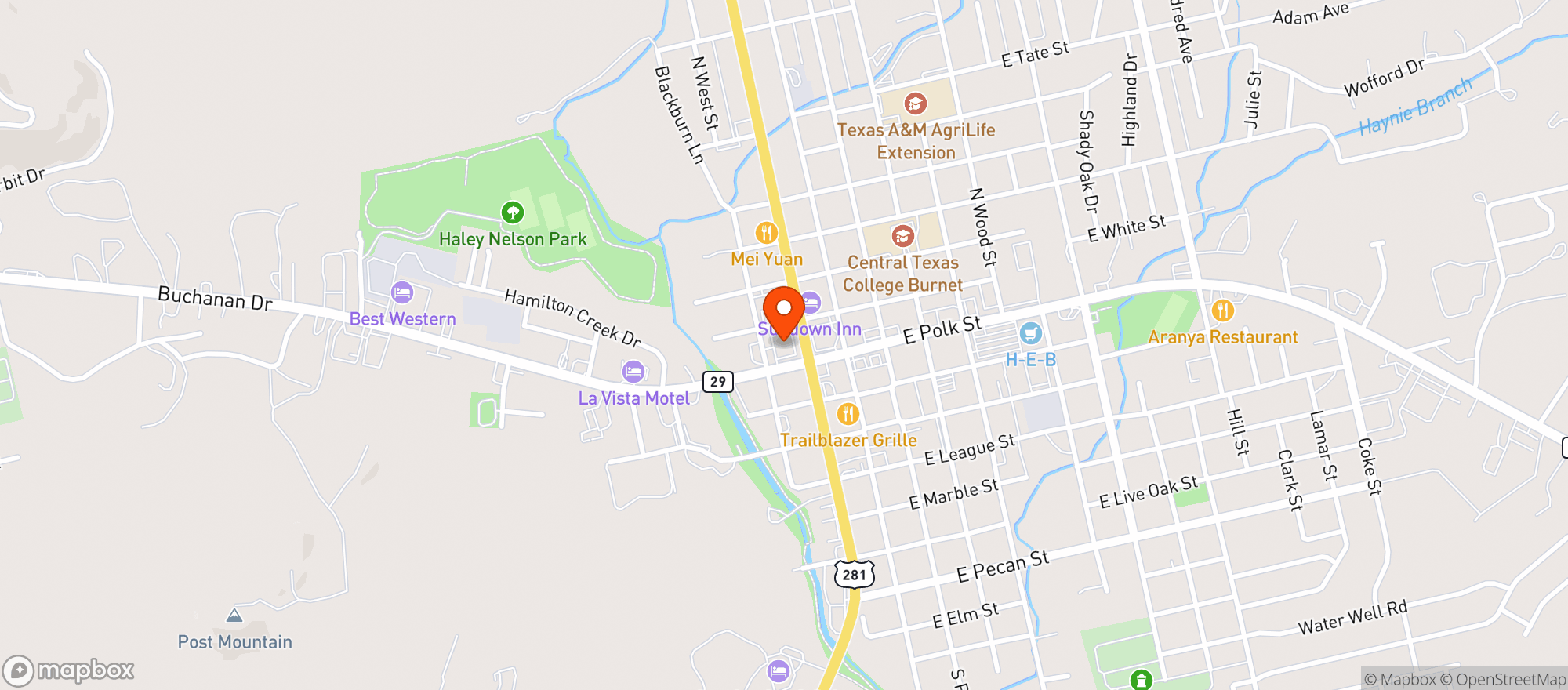 Map showing Walgreens