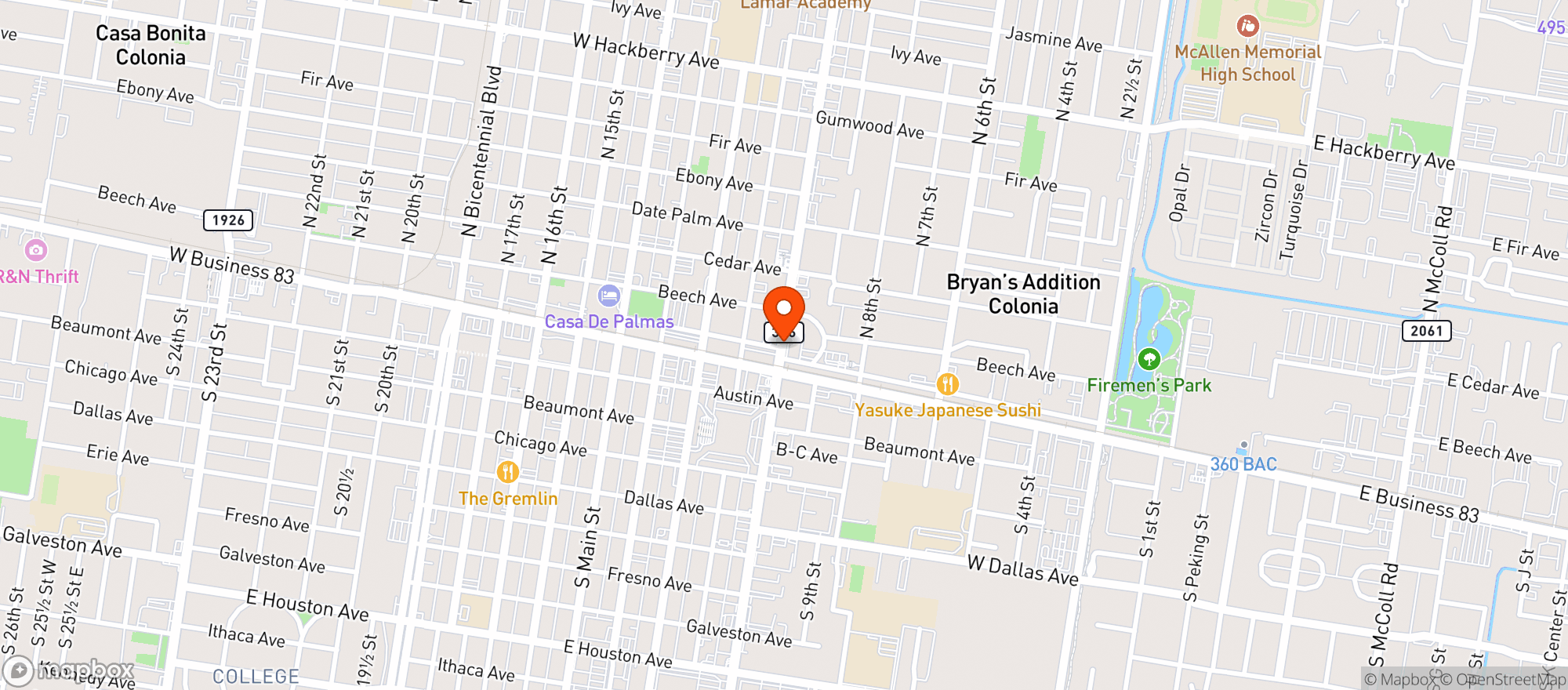 Map showing Feldmans Market Center