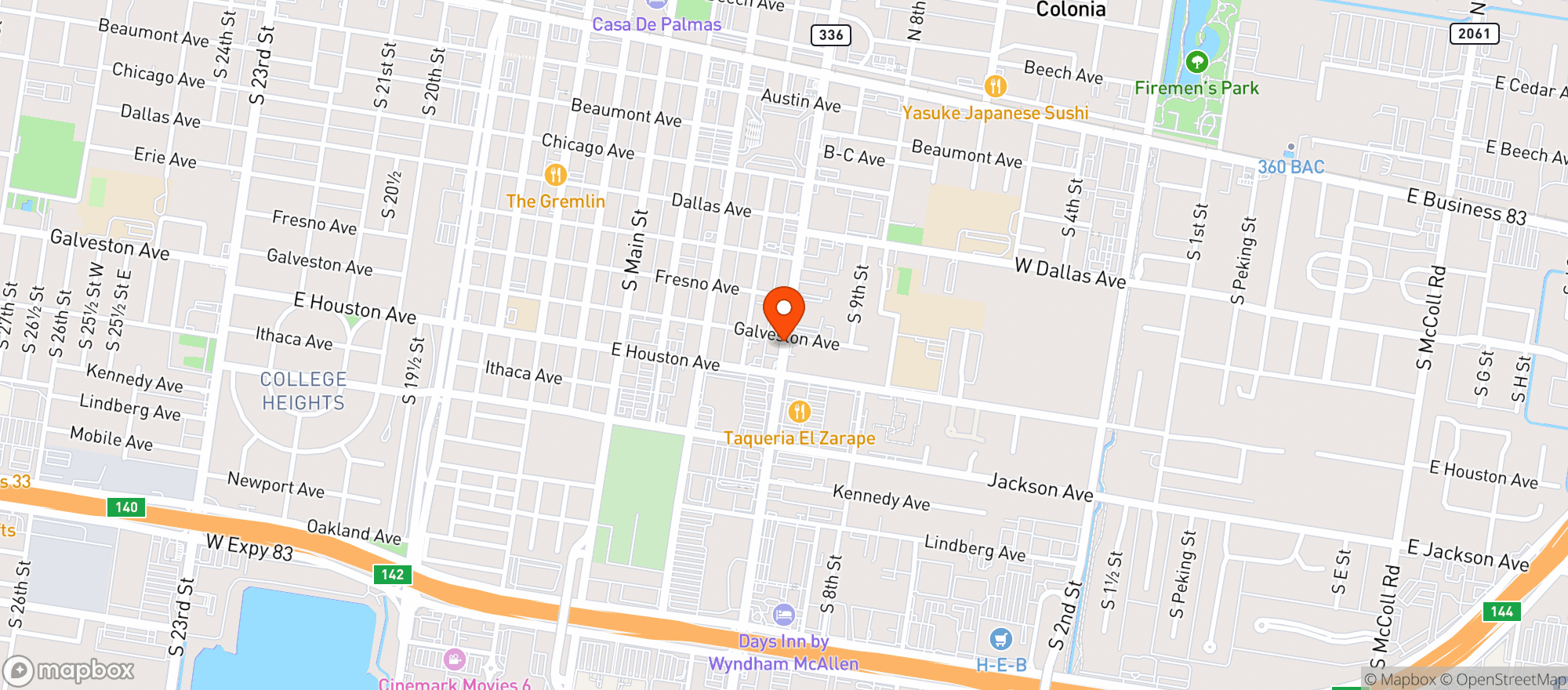 Map showing Tacos Kissi