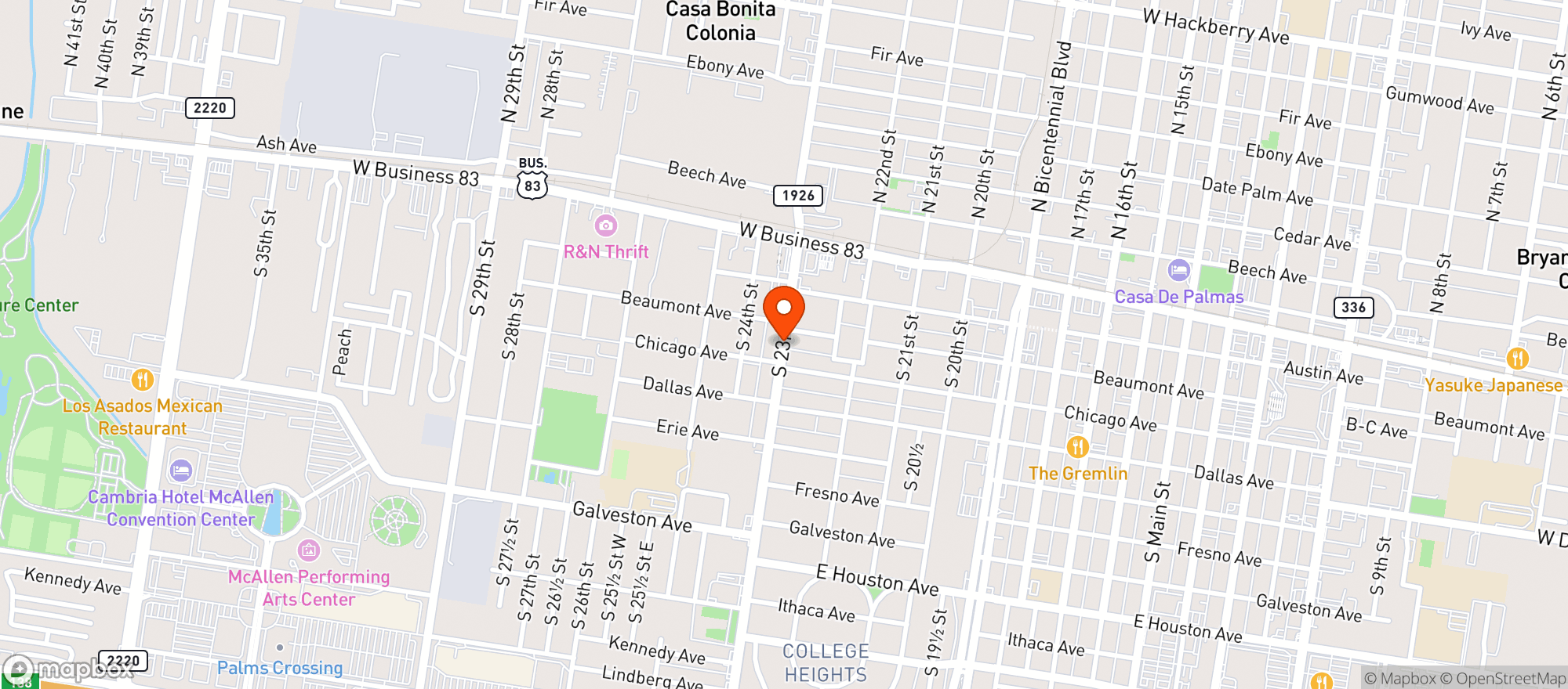 Map showing Ryn Music Beer