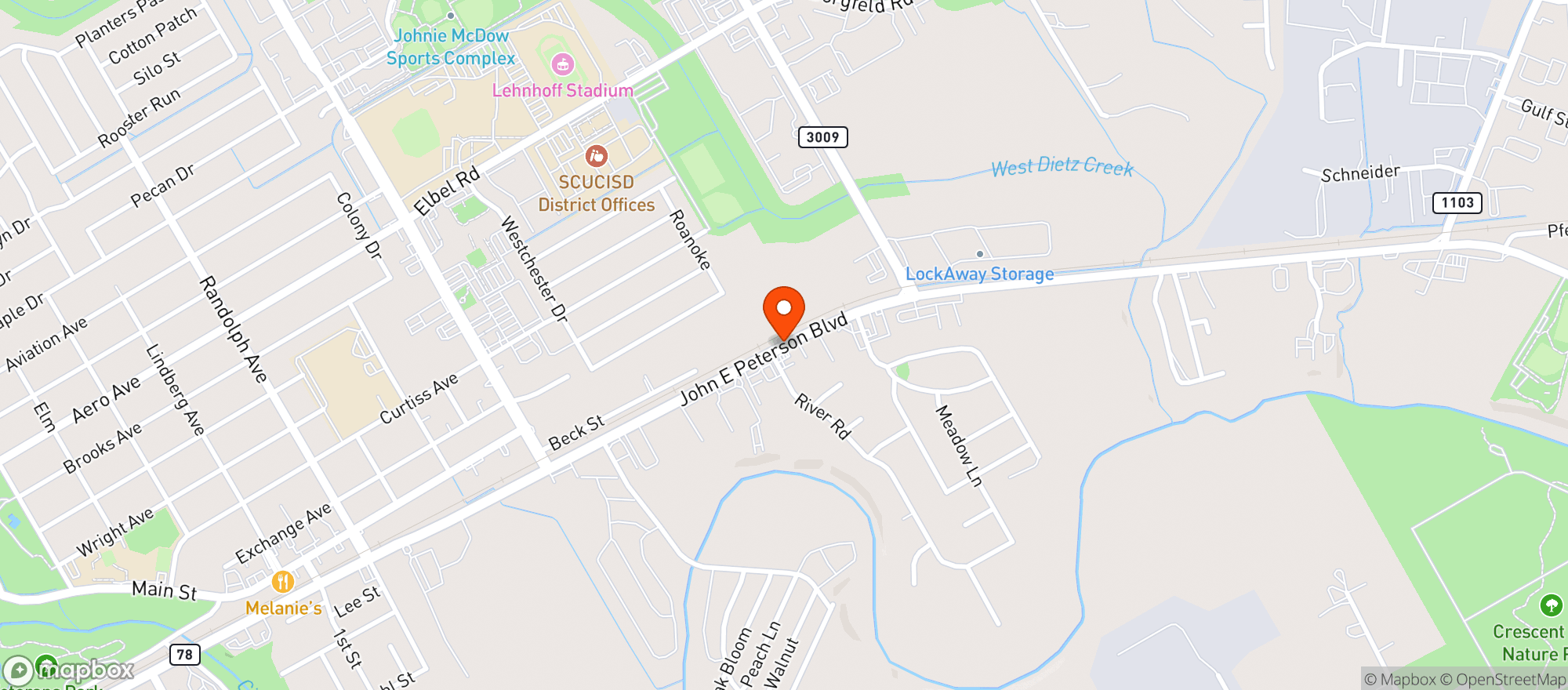 Map showing Fuel Rush