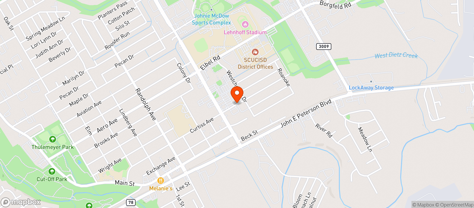 Map showing Arlans Market