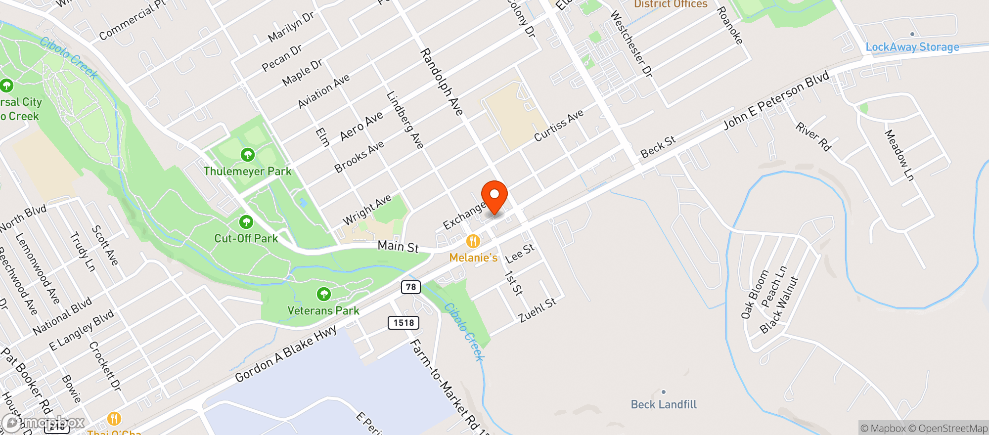Map showing The Bar House