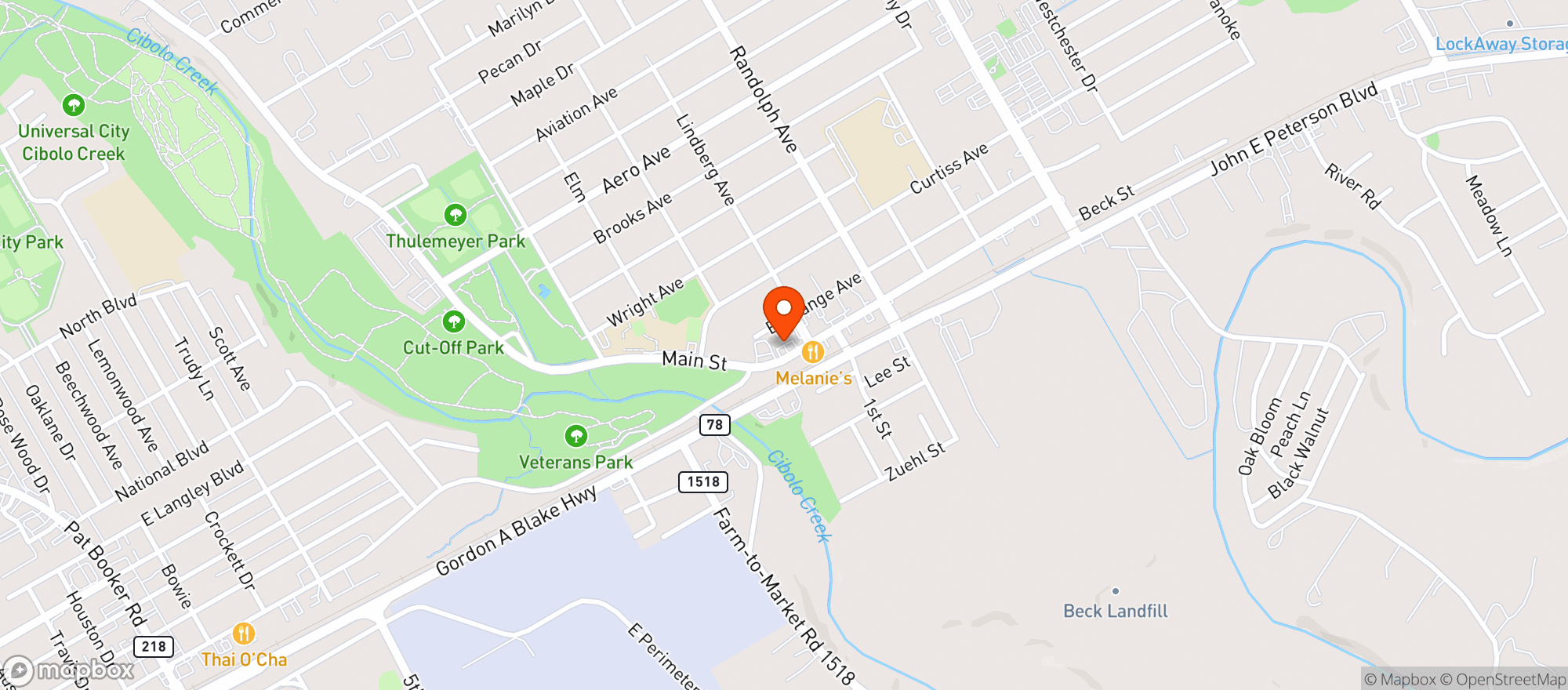 Map showing Js Food Mart