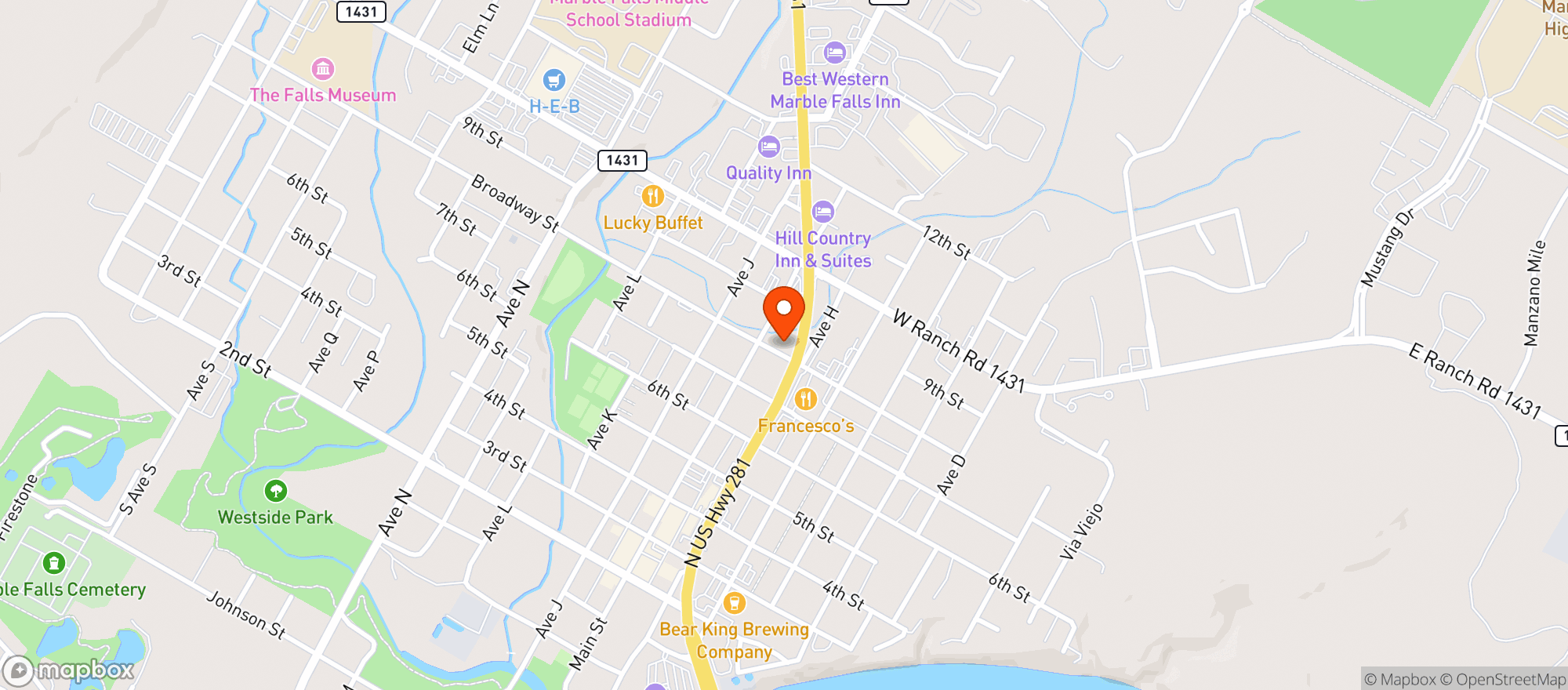 Map showing Roundup - Main