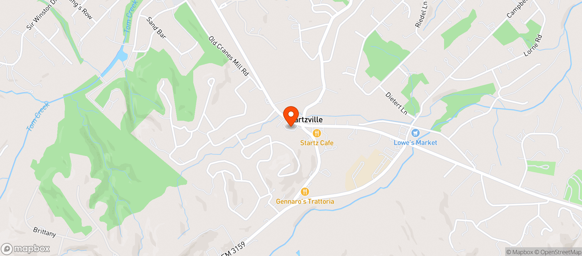 Map showing Bare Bull Bbq