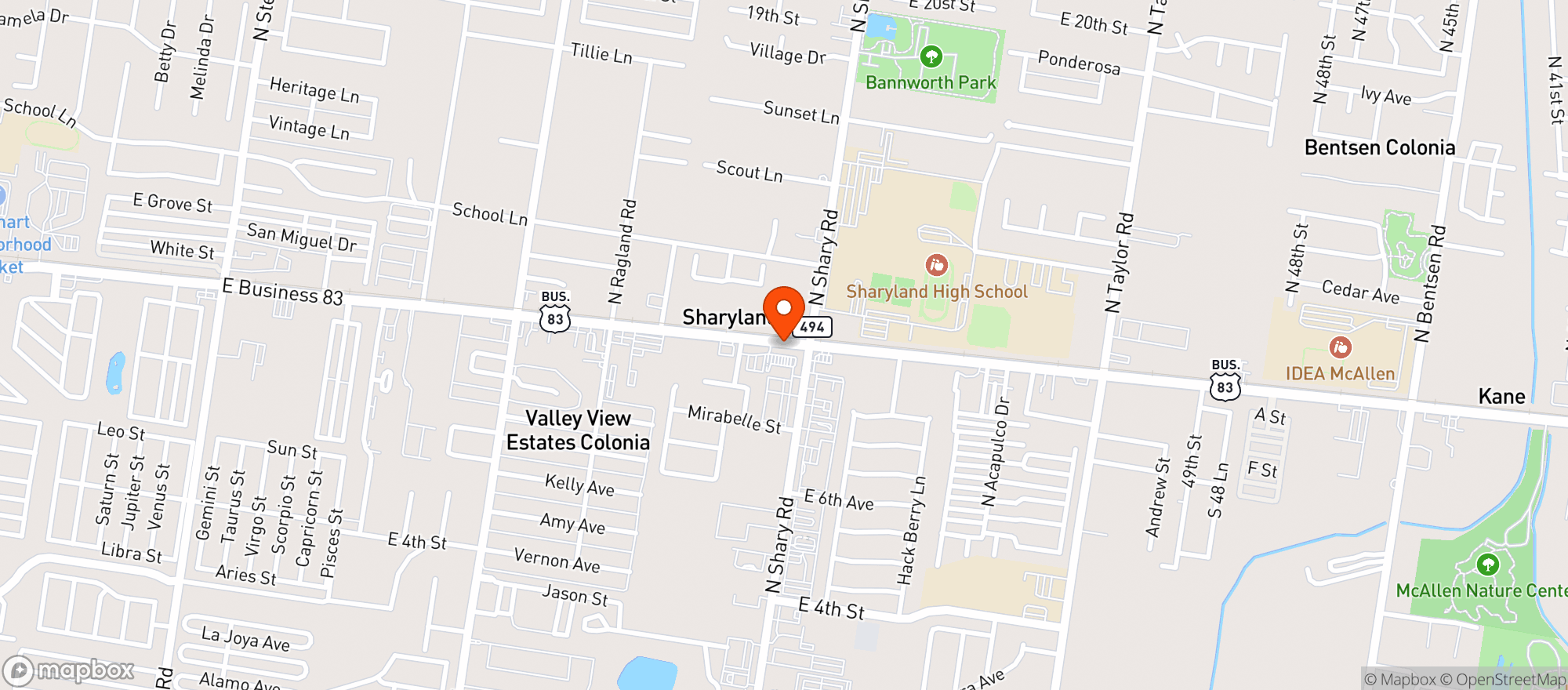 Map showing Circle K