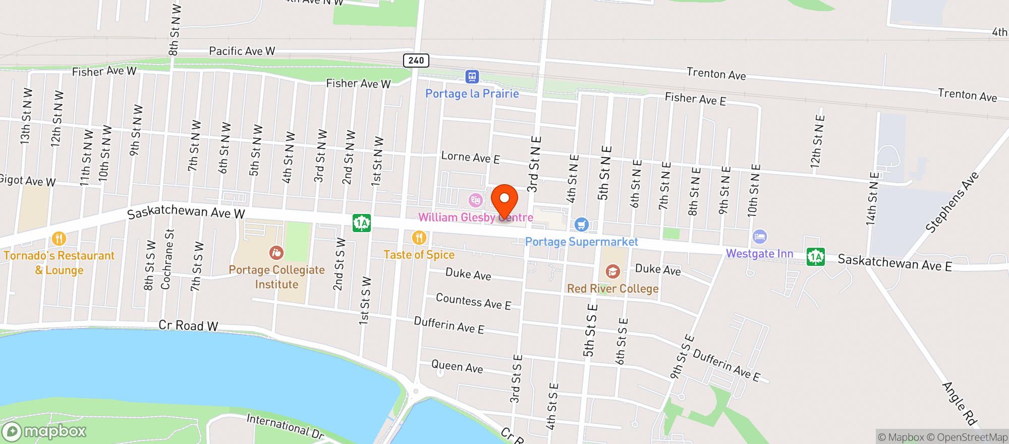 Map showing Sobeys West - Plp Supermarket