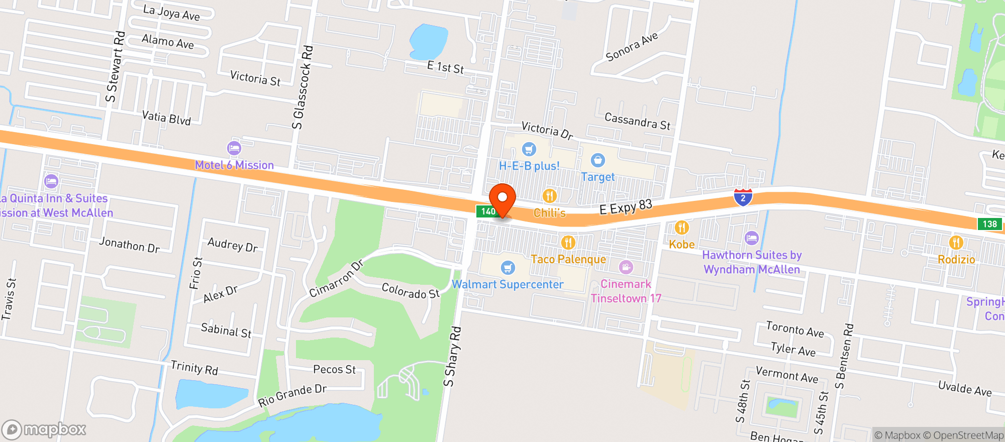 Map showing Walmart Supercenter