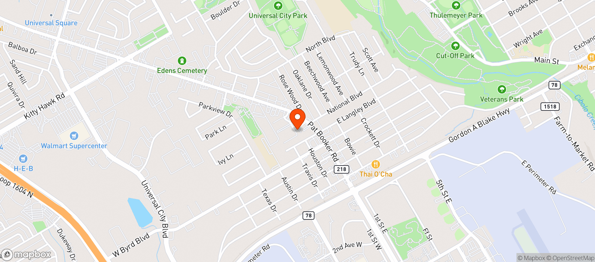 Map showing The Pawn Pub