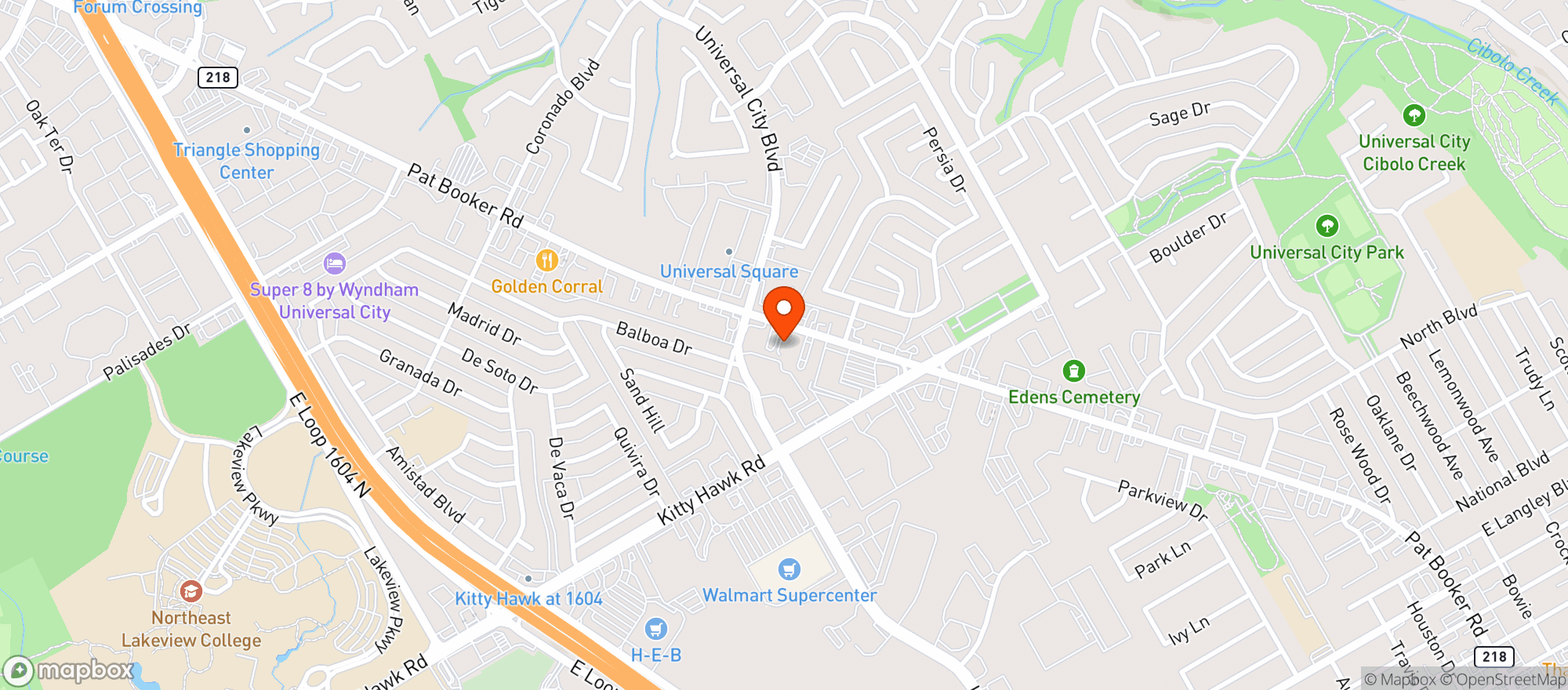 Map showing Billy Ds