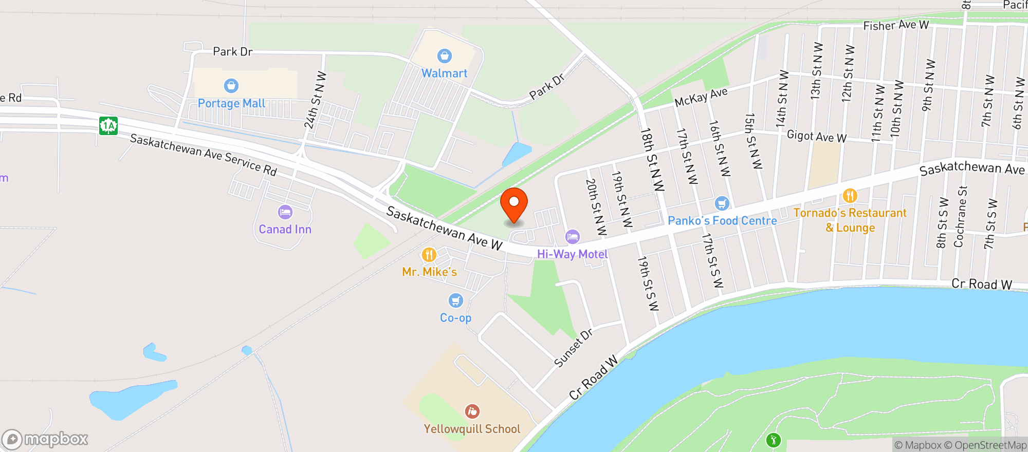 Map showing Sobeys #4029 Portage La Prairie