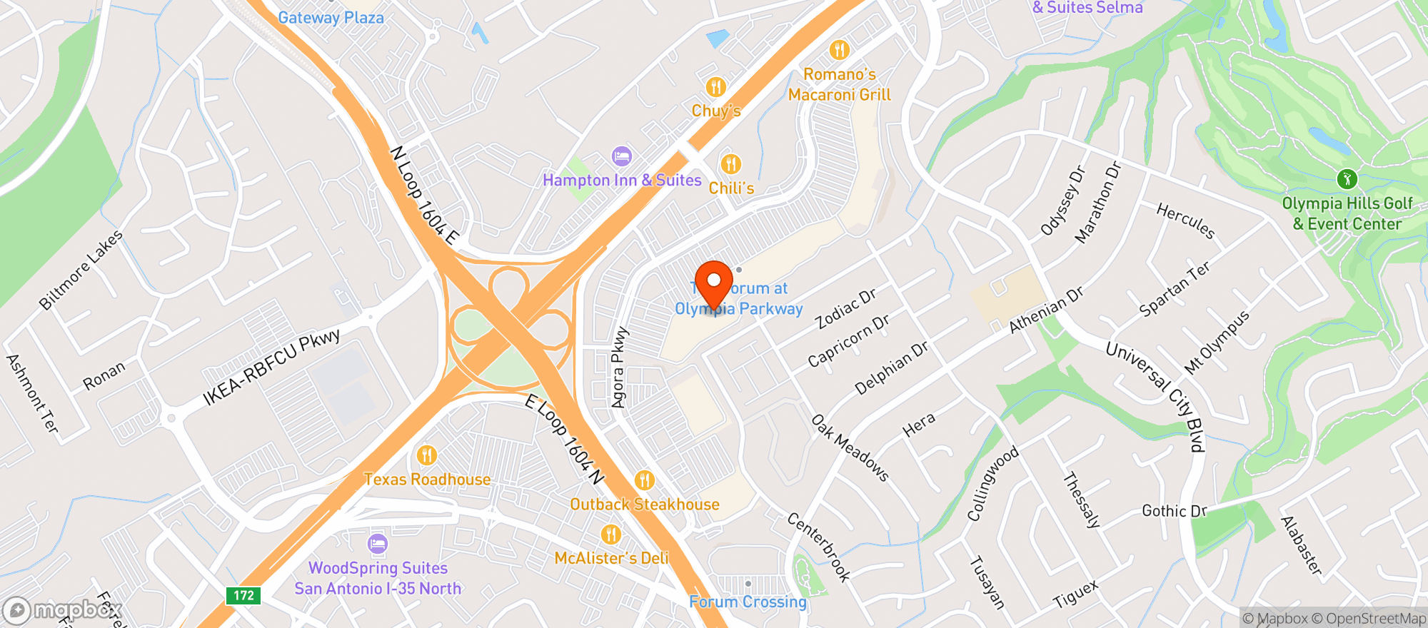 Map showing Target - San Antonio NE