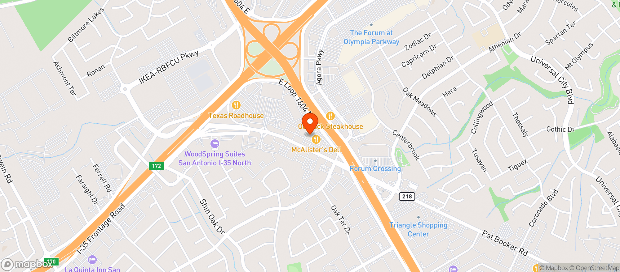 Map showing 54th Street Restaurant & Drafthouse