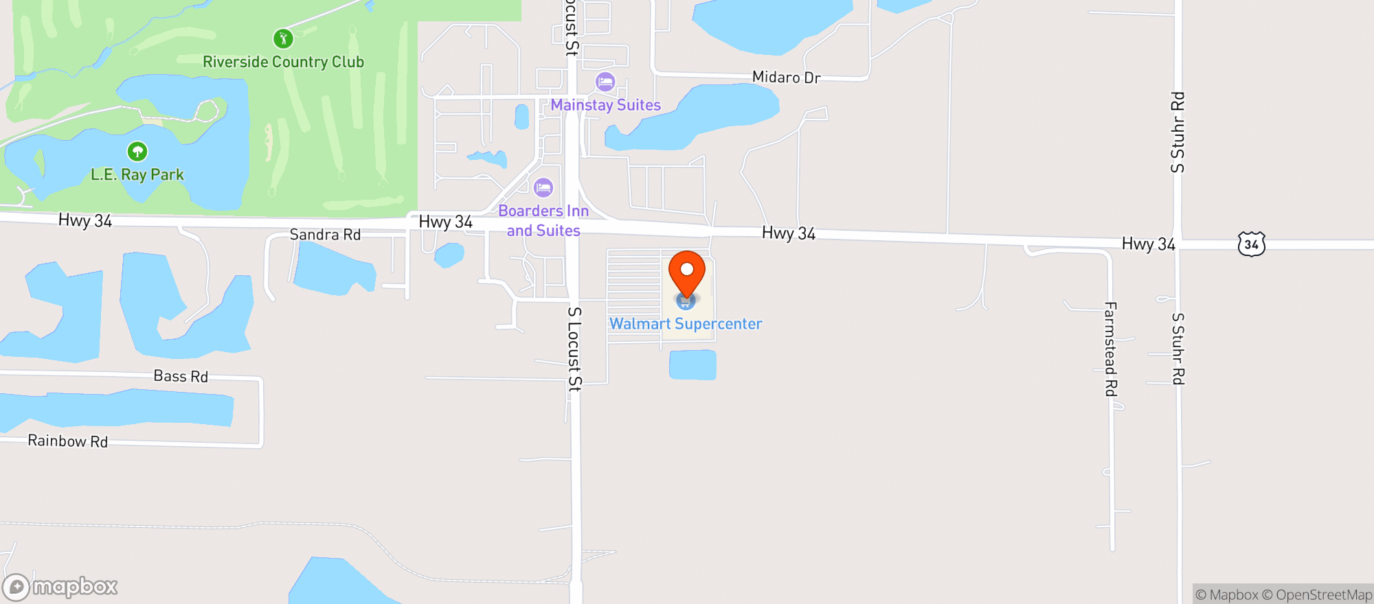 Map showing Walmart Supercenter #3395