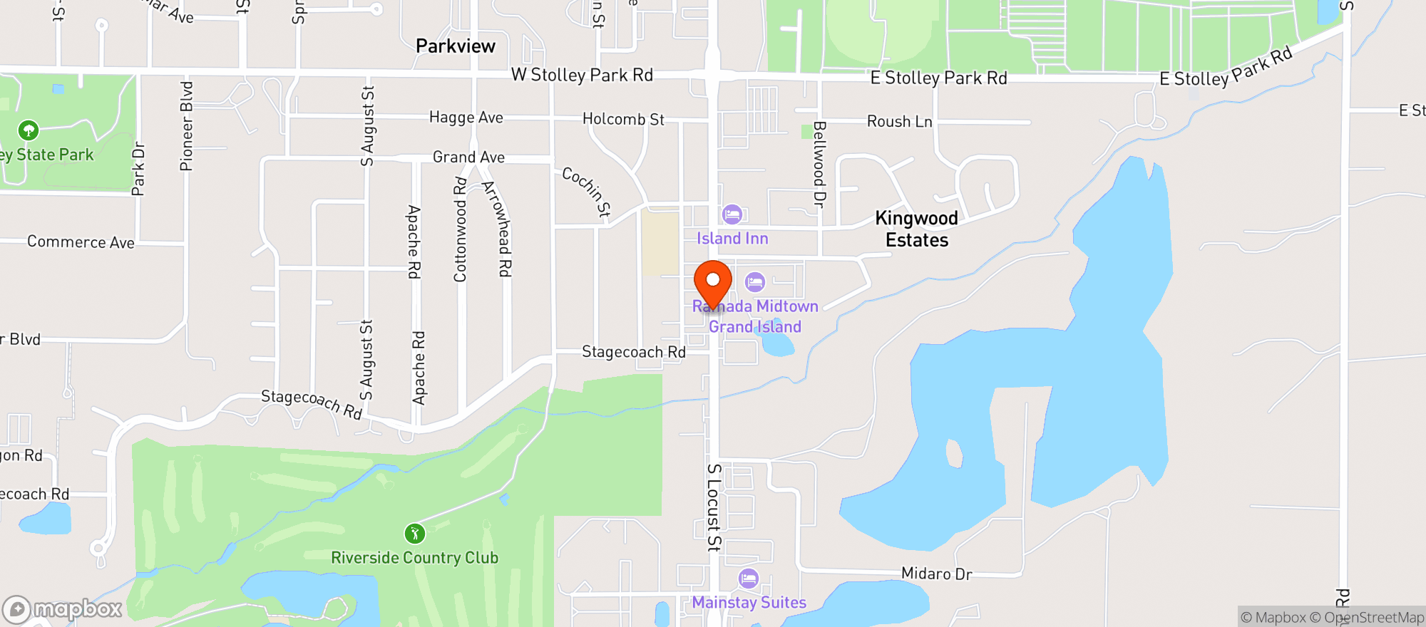 Map showing Mi Pueblo Mexican Restaurant