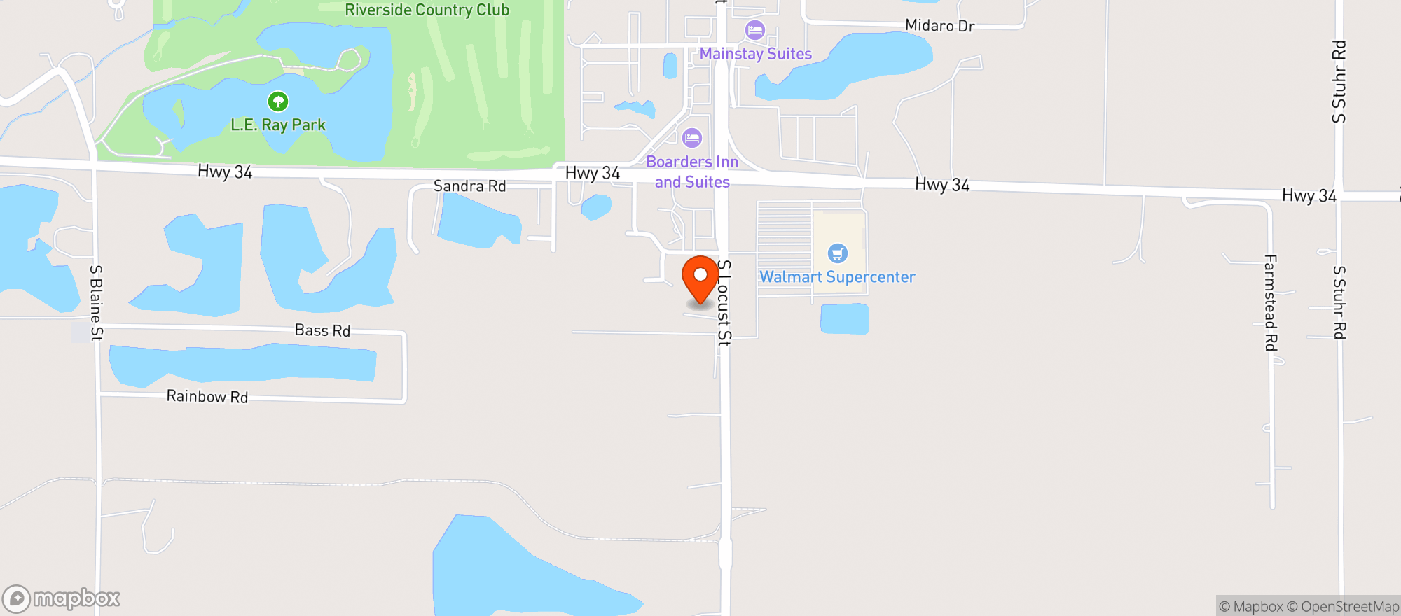 Map showing Carpe Diem Vape Shop