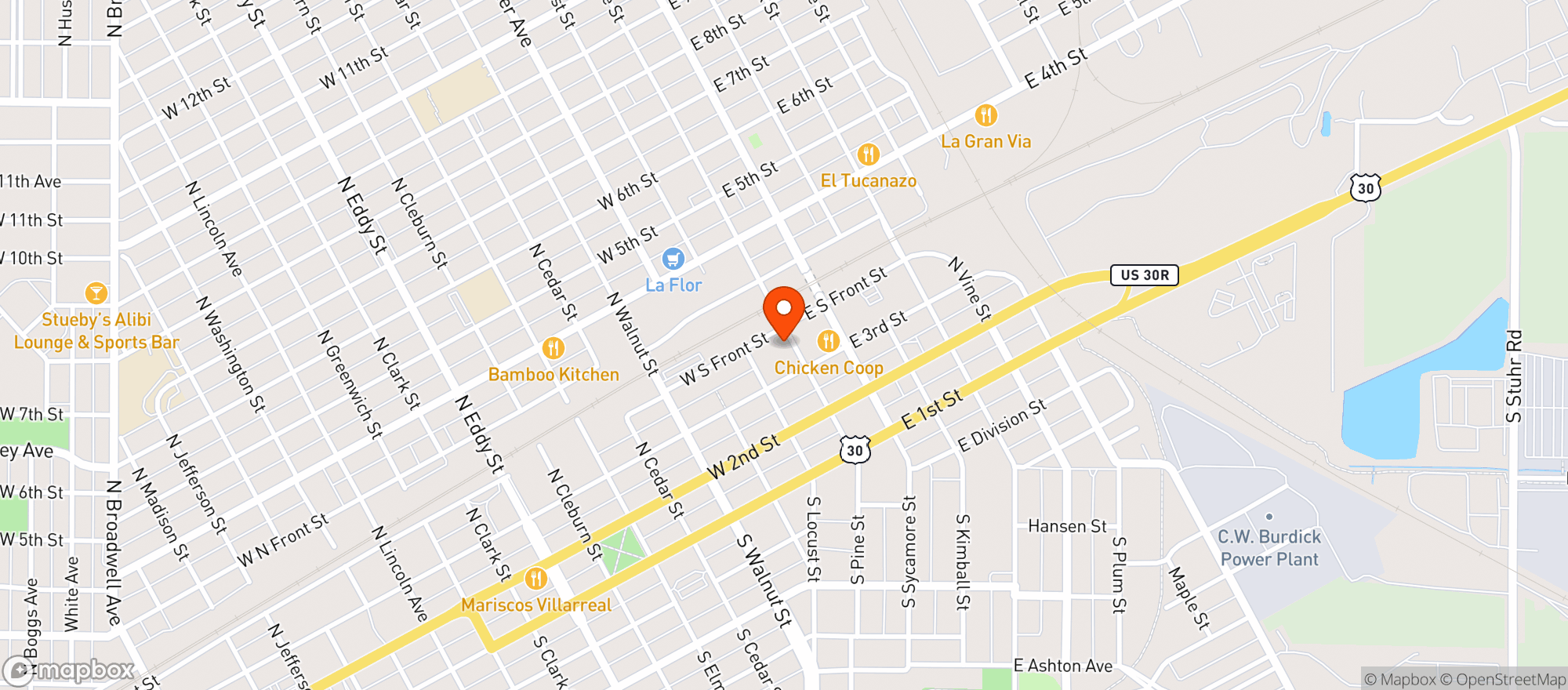 Map showing Everest Indian Kitchen