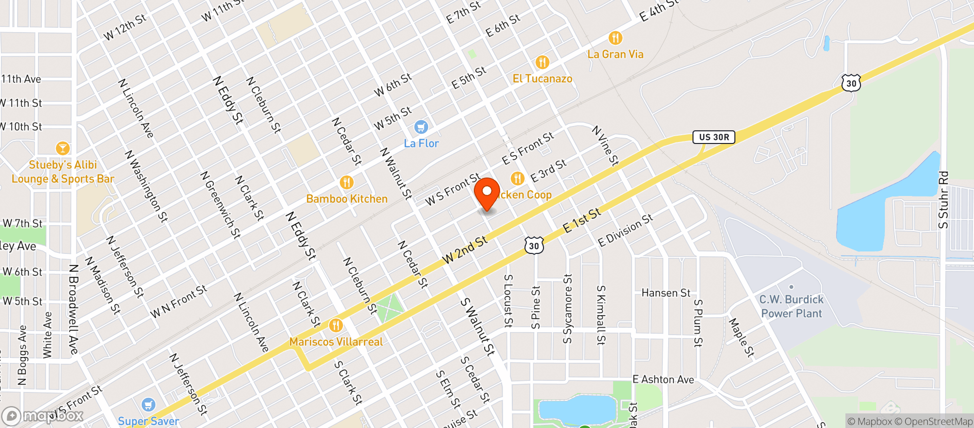 Map showing Mckinneys Irish Pub