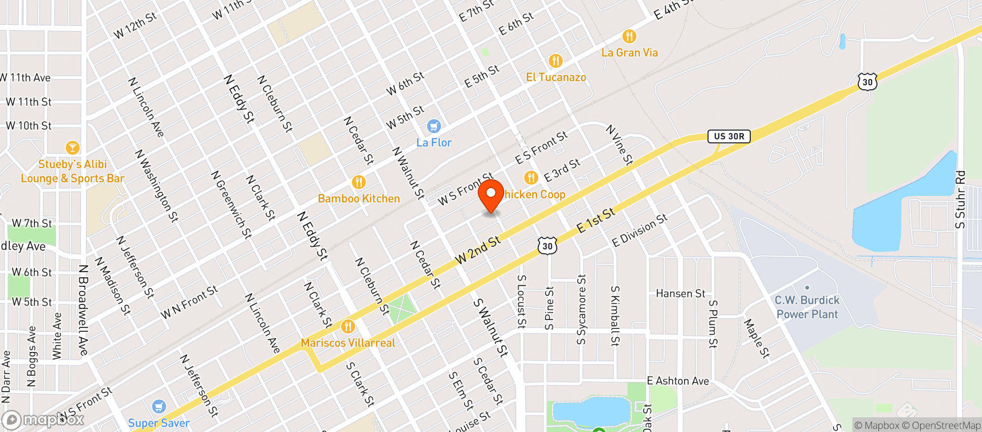 Map showing The Archives