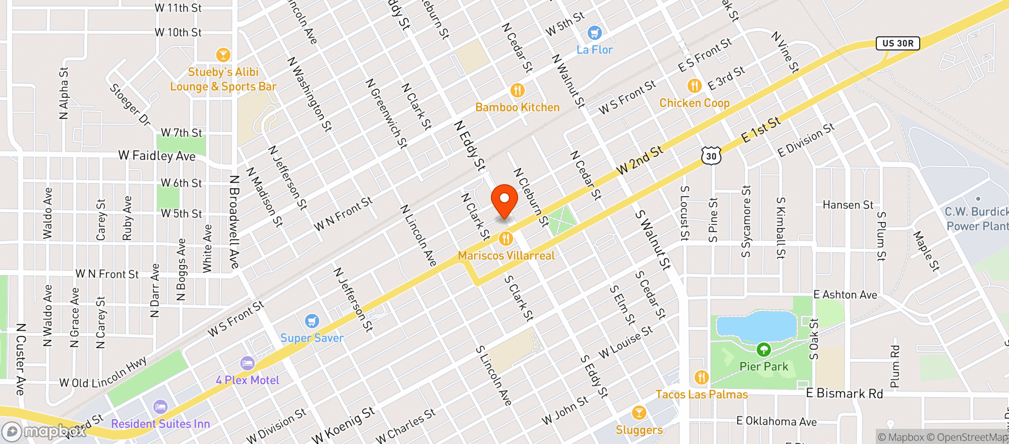 Map showing Smoker Friendly