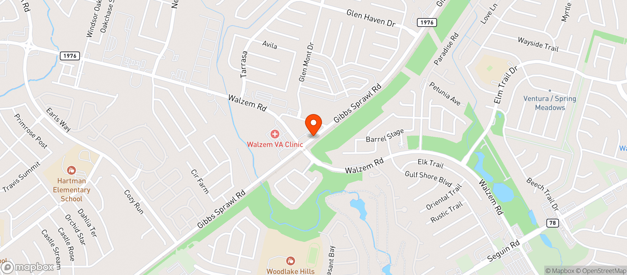 Map showing Gibbs Mart