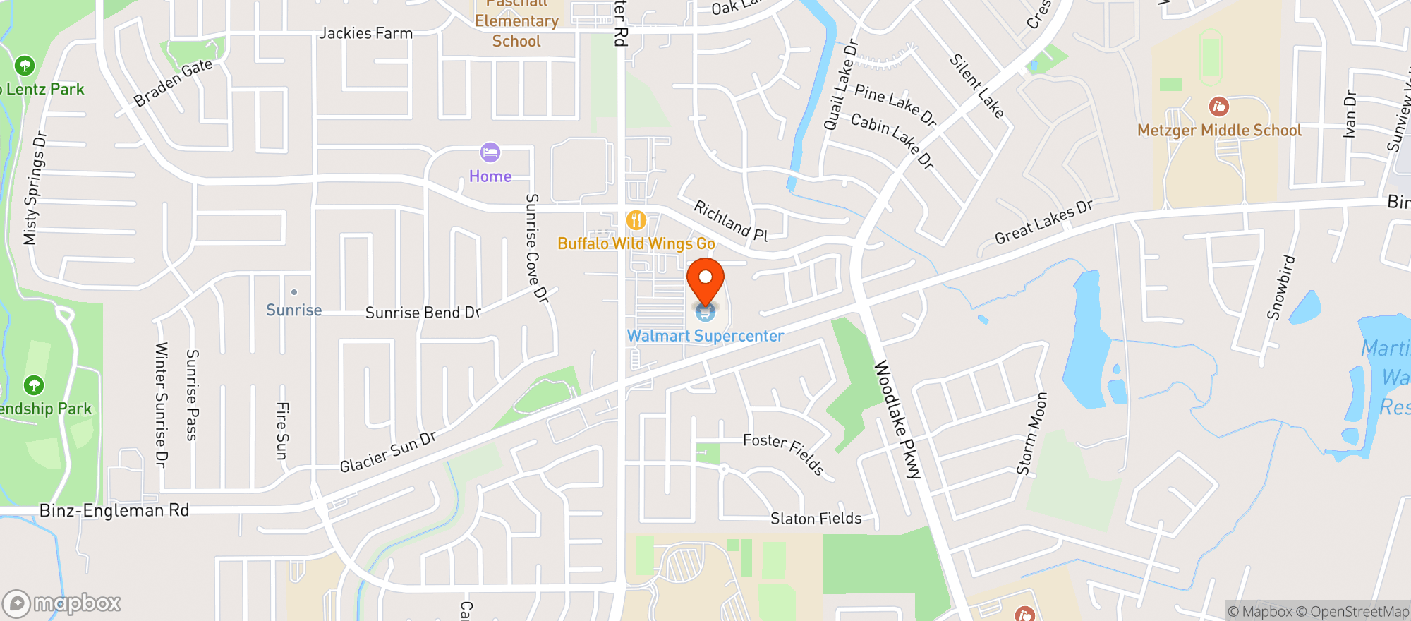 Map showing Walmart Supercenter #3112