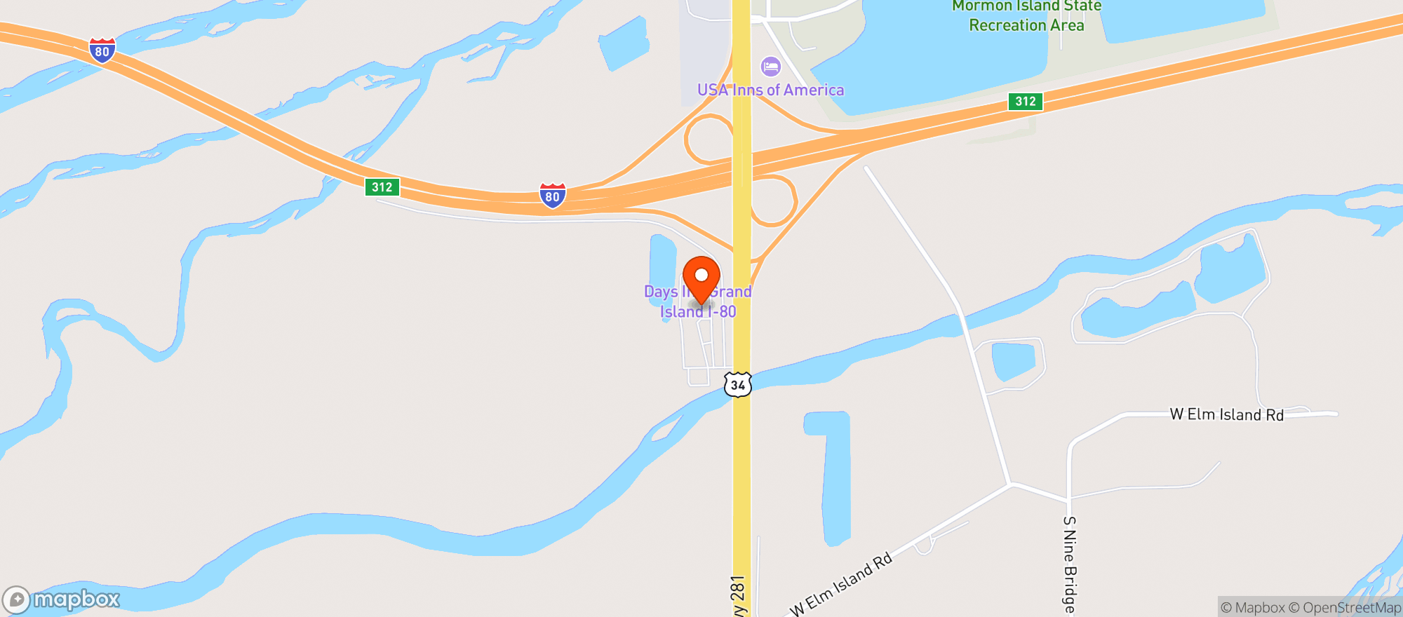 Map showing Quality Inn & Cnfrnce/rverfrnt