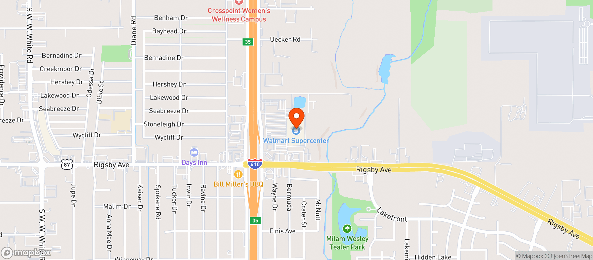 Map showing Walmart Supercenter #3279