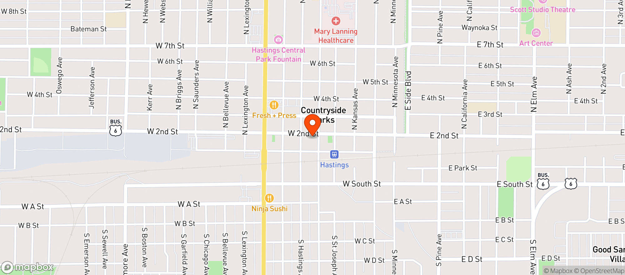 Map showing THE CHEESE & WINE SHOP