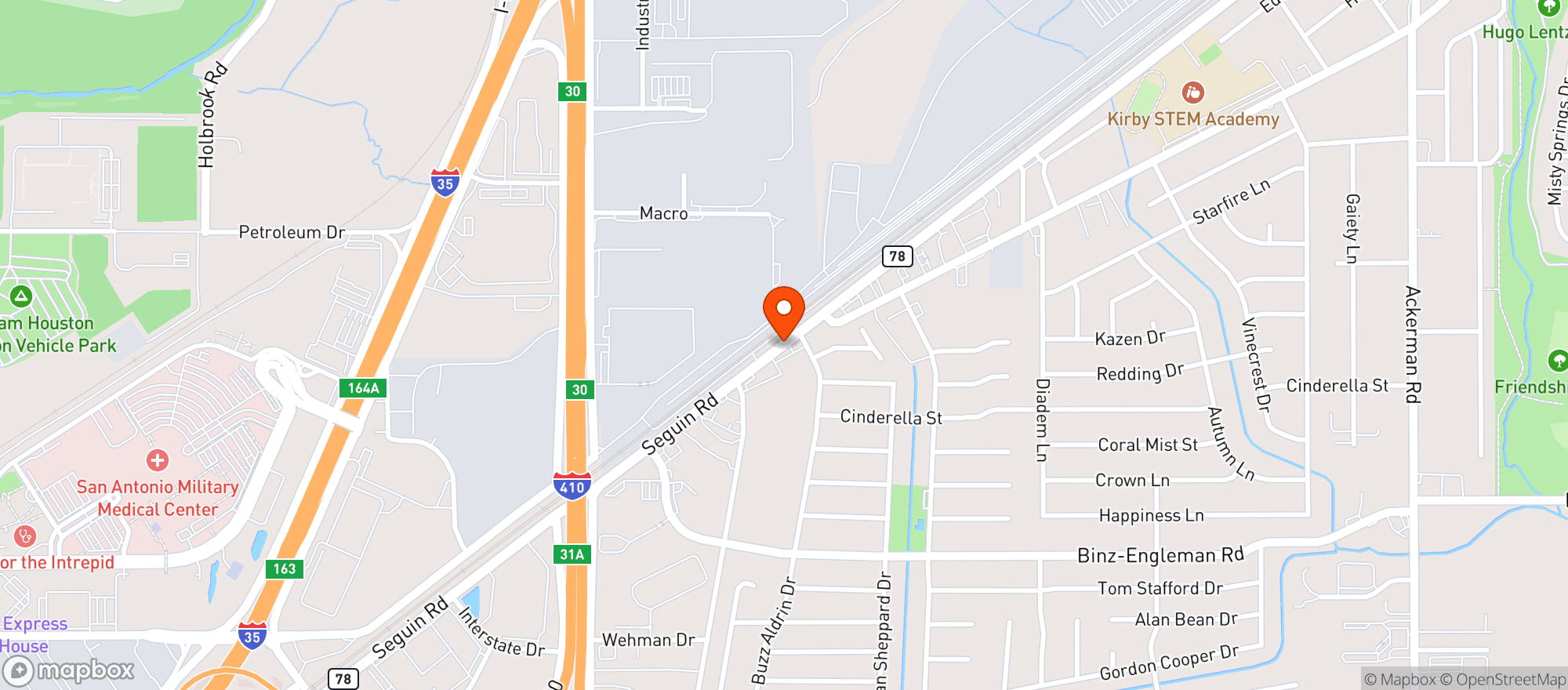 Map showing Ez One Stop