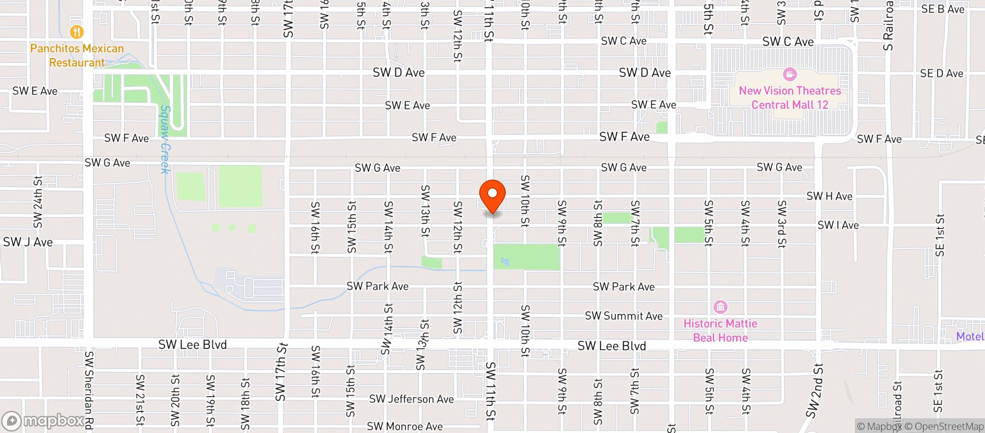 Map showing Shady Lady Liquor & More