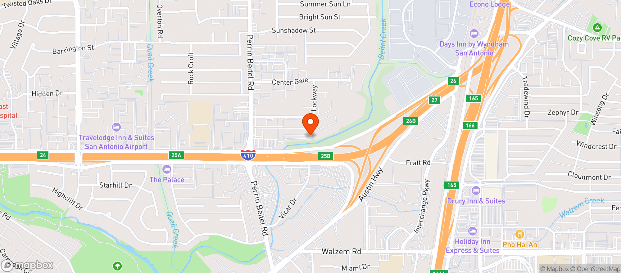 Map showing Door Dash
