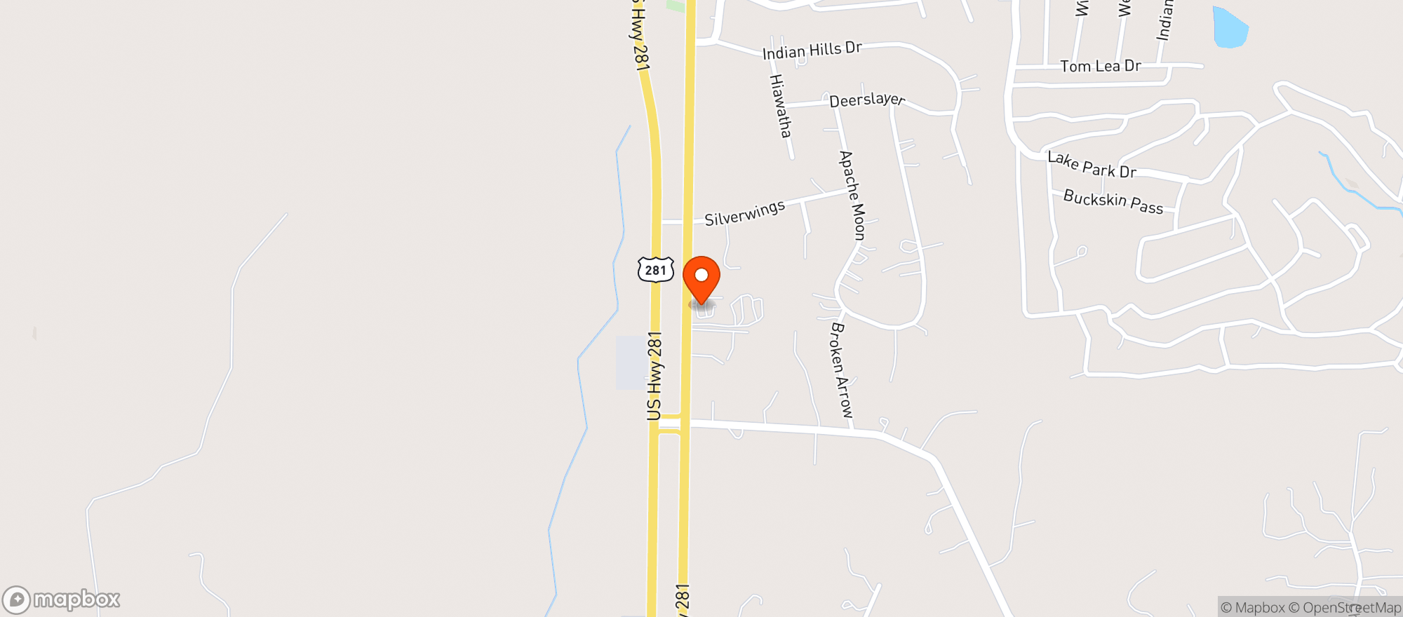 Map showing Sandra's Cantina & Grill