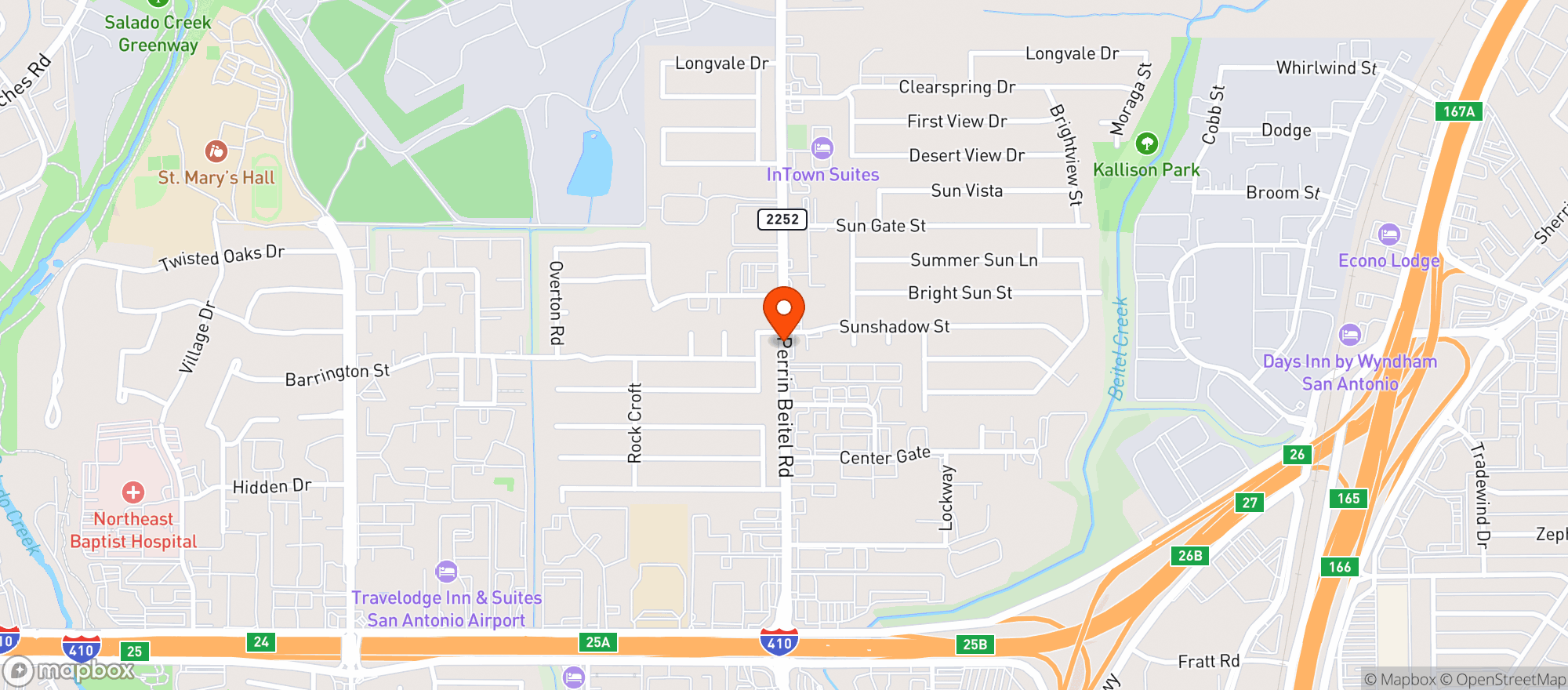 Map showing Perrin Pantry