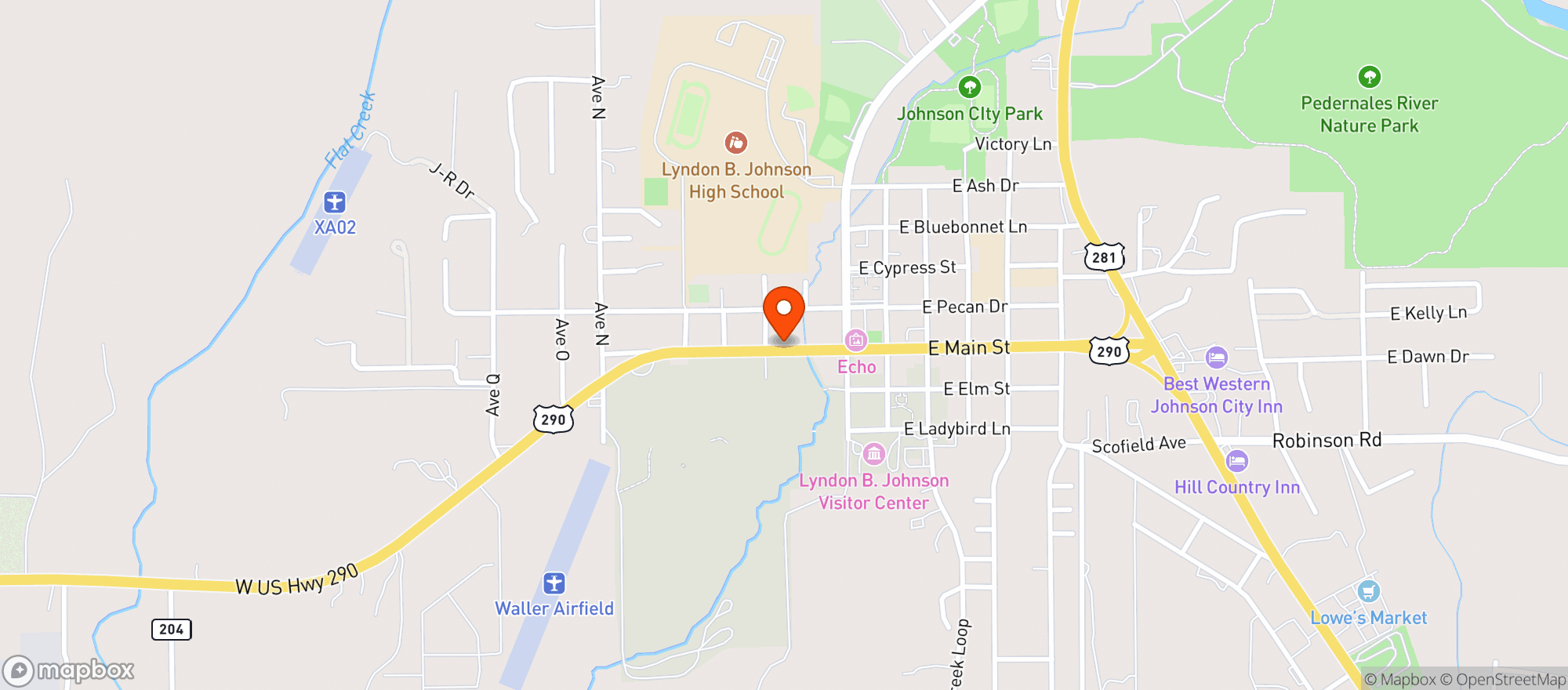 Map showing Johnson City Coffee Co.