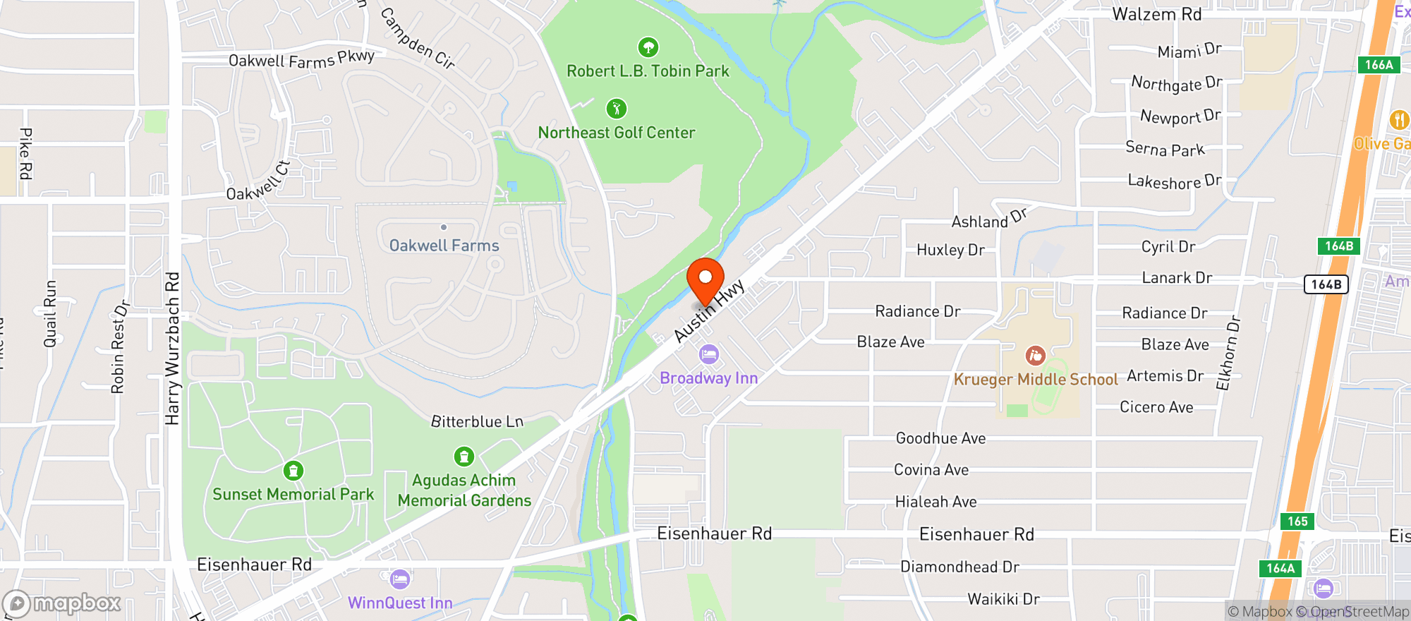 Map showing Simply CBD Remedy Shaman San Antonio