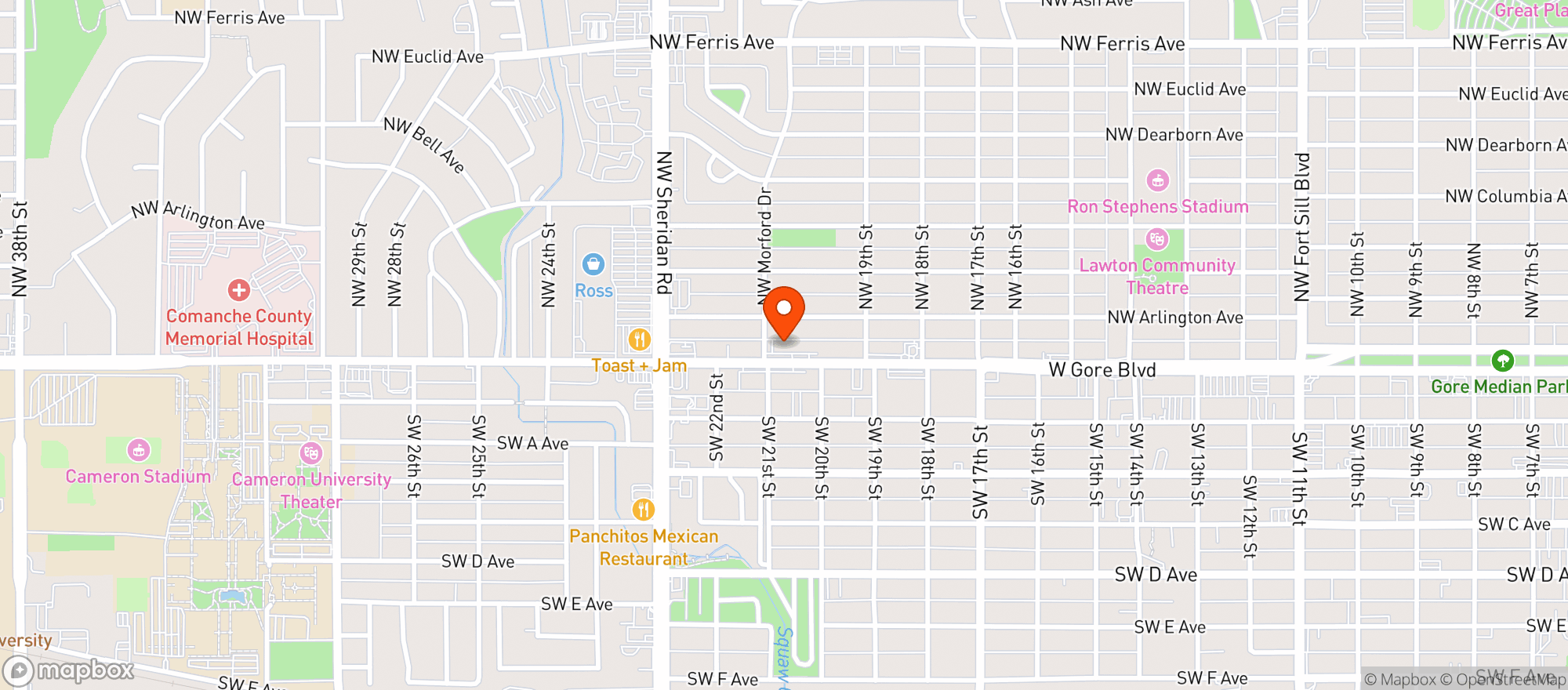 Map showing Back Porch Draft House