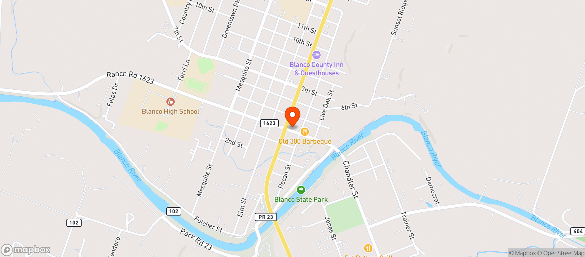Map showing Redbud Cafe