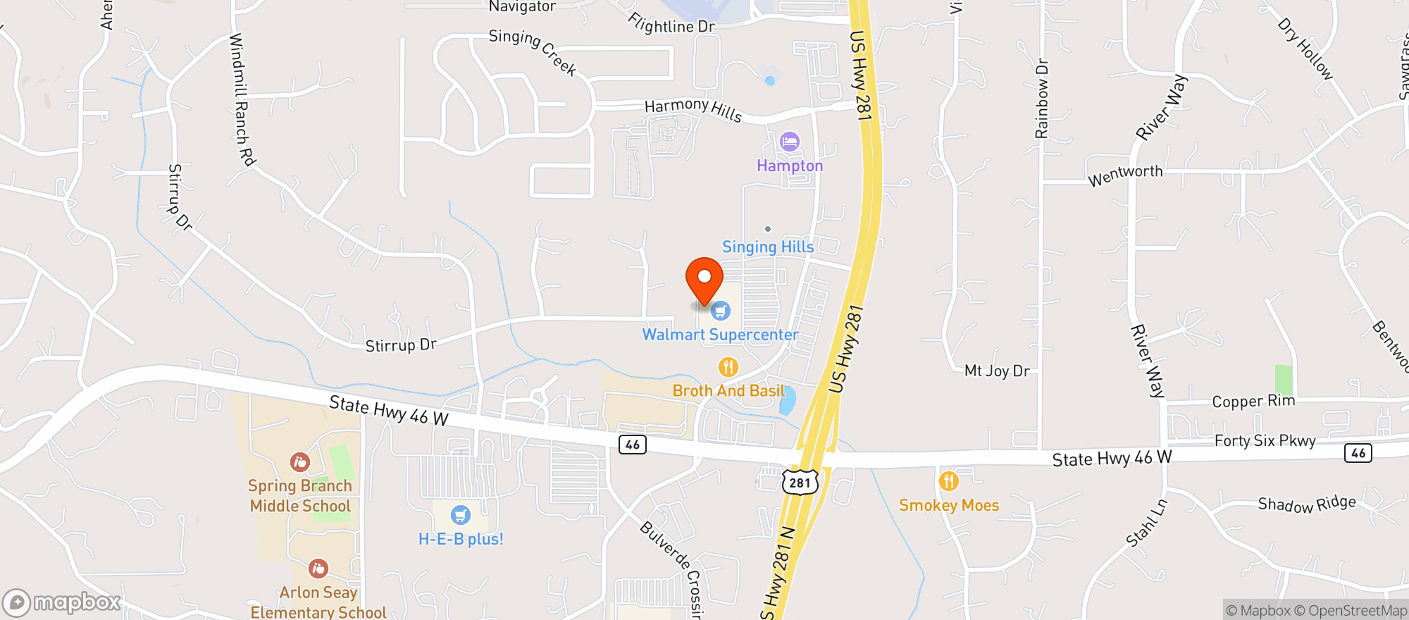 Map showing Walmart Supercenter