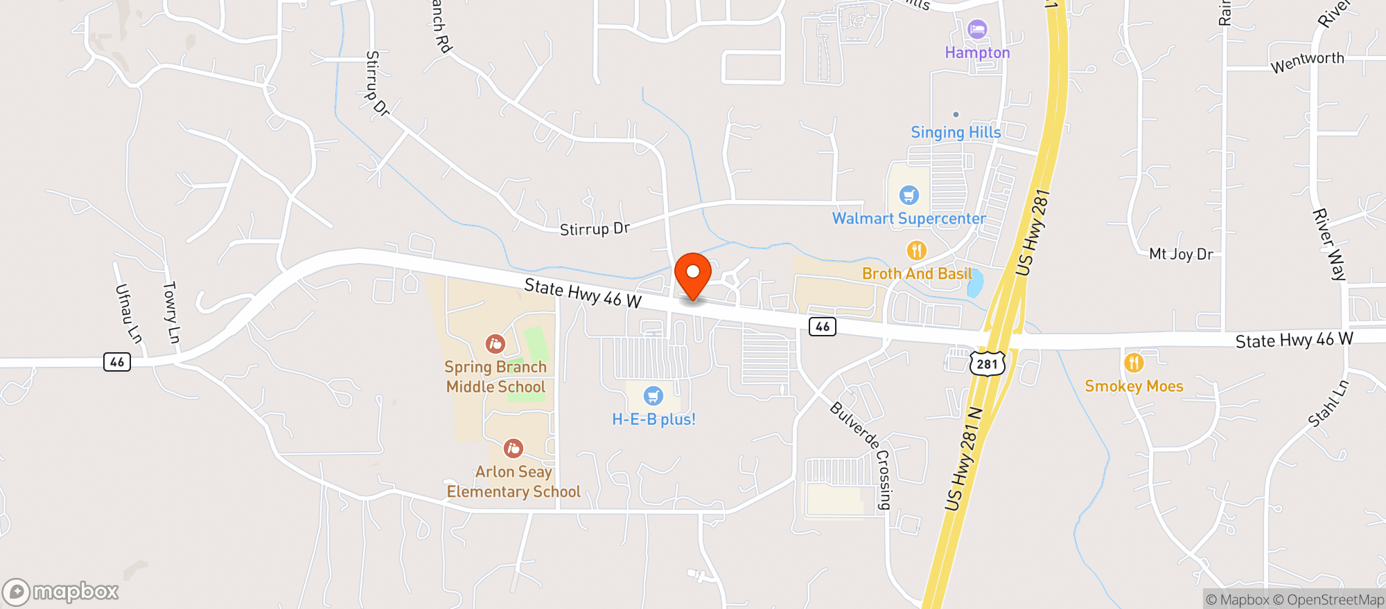 Map showing Liquor Bueno - Creekside - (3018)