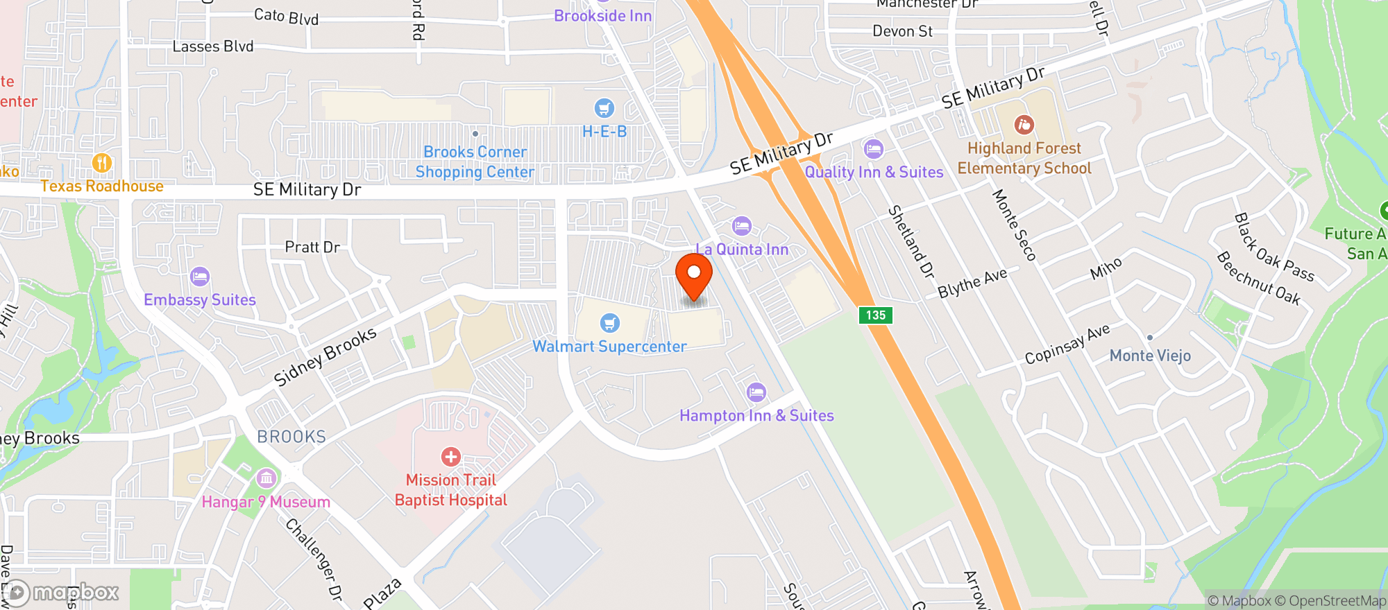 Map showing Walmart Supercenter #5245