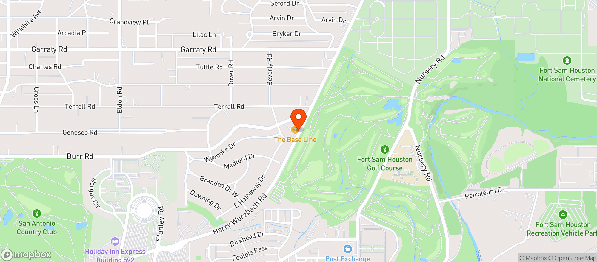 Map showing American Legion