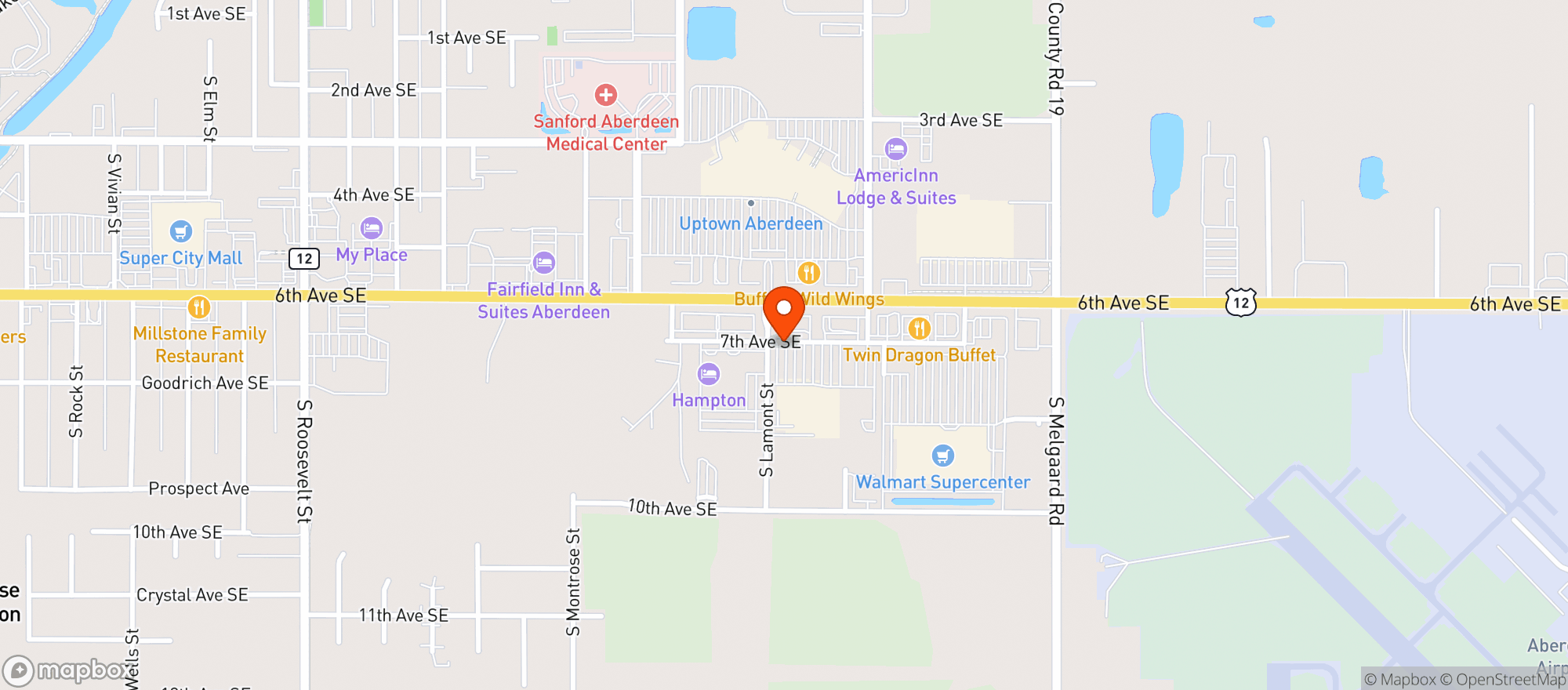 Map showing Target Store