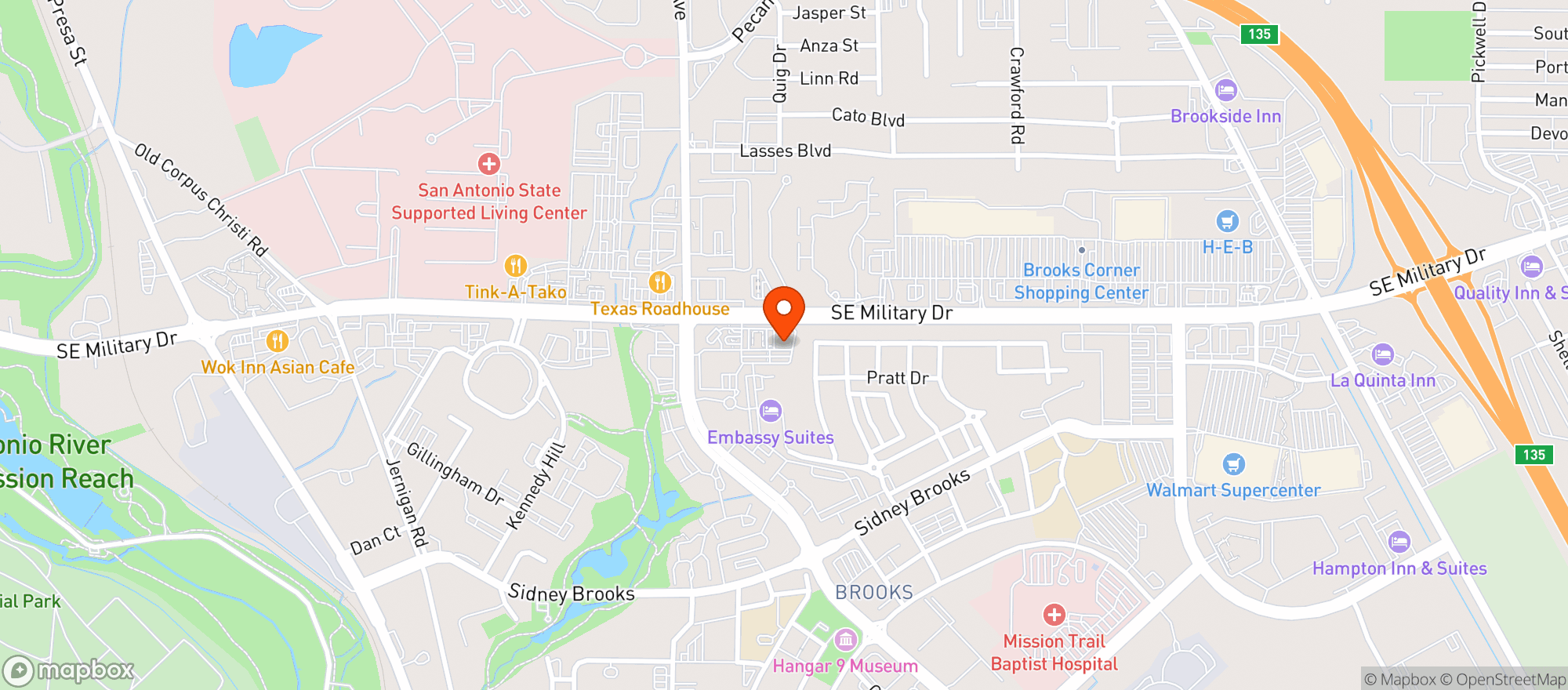 Map showing Bjs Restaurant & Brewhouse