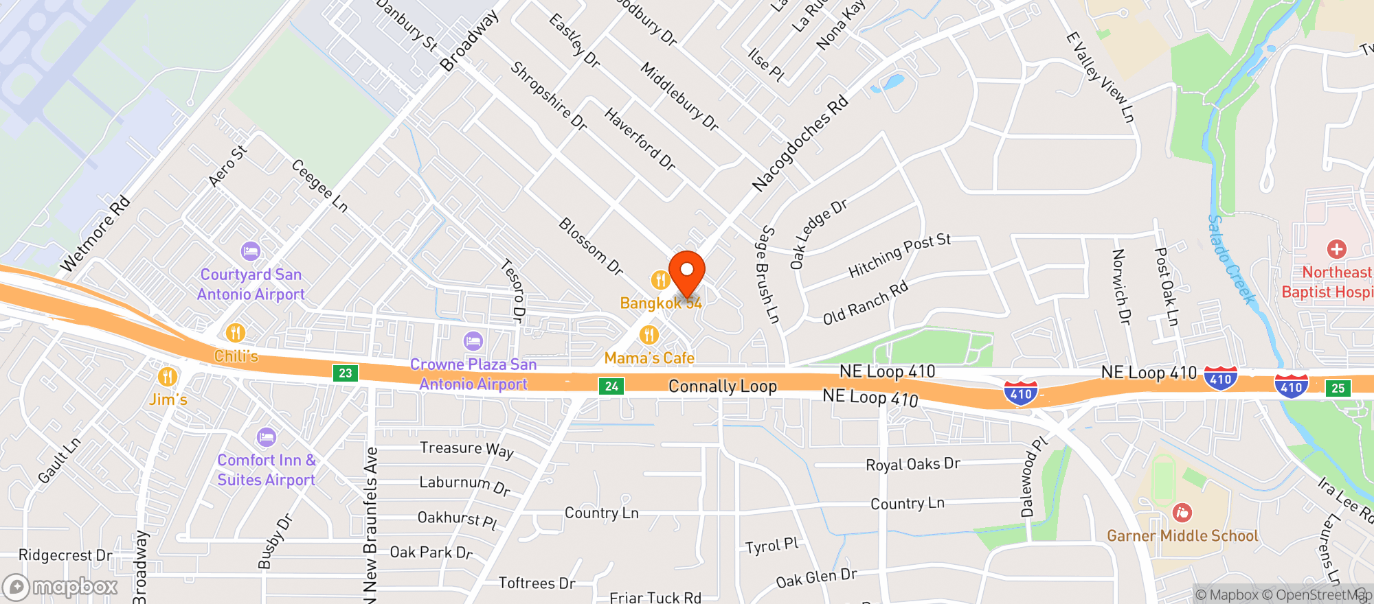 Map showing D&B LIQUOR #D36