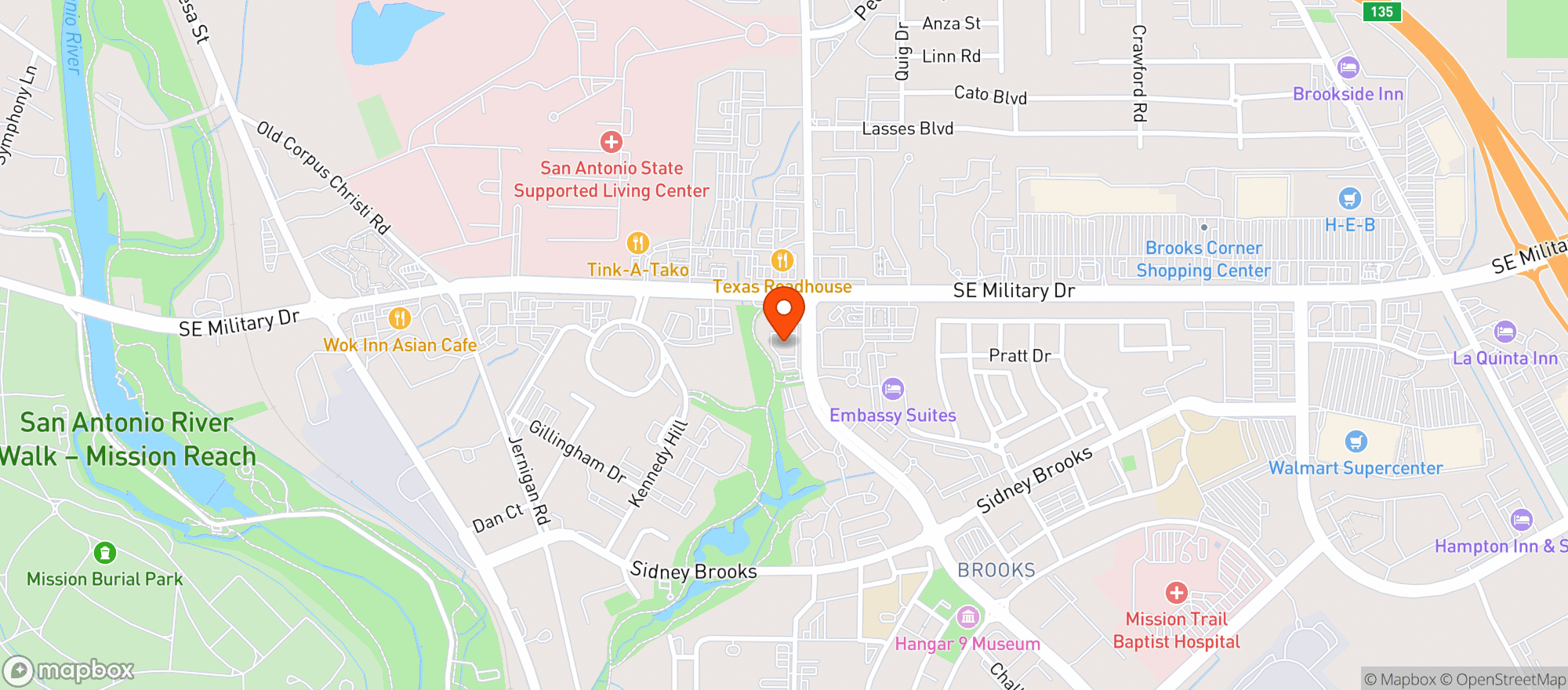 Map showing Killer Burger