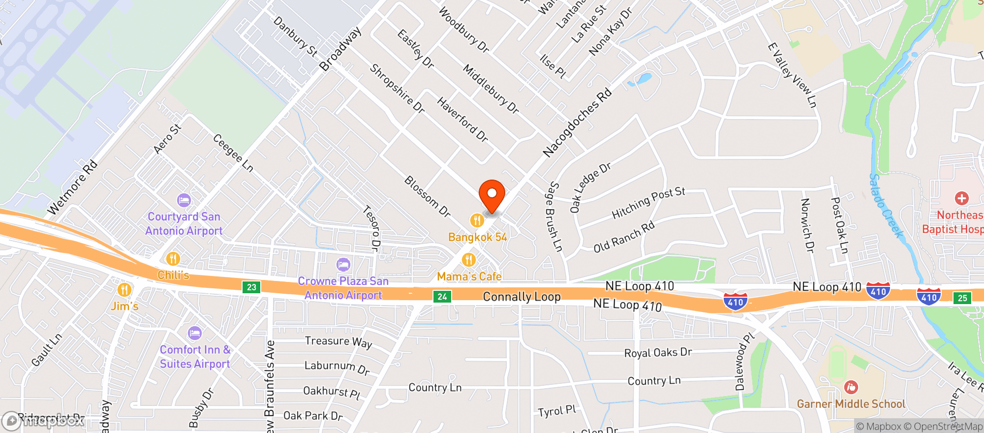 Map showing Nacogdoches Food Store