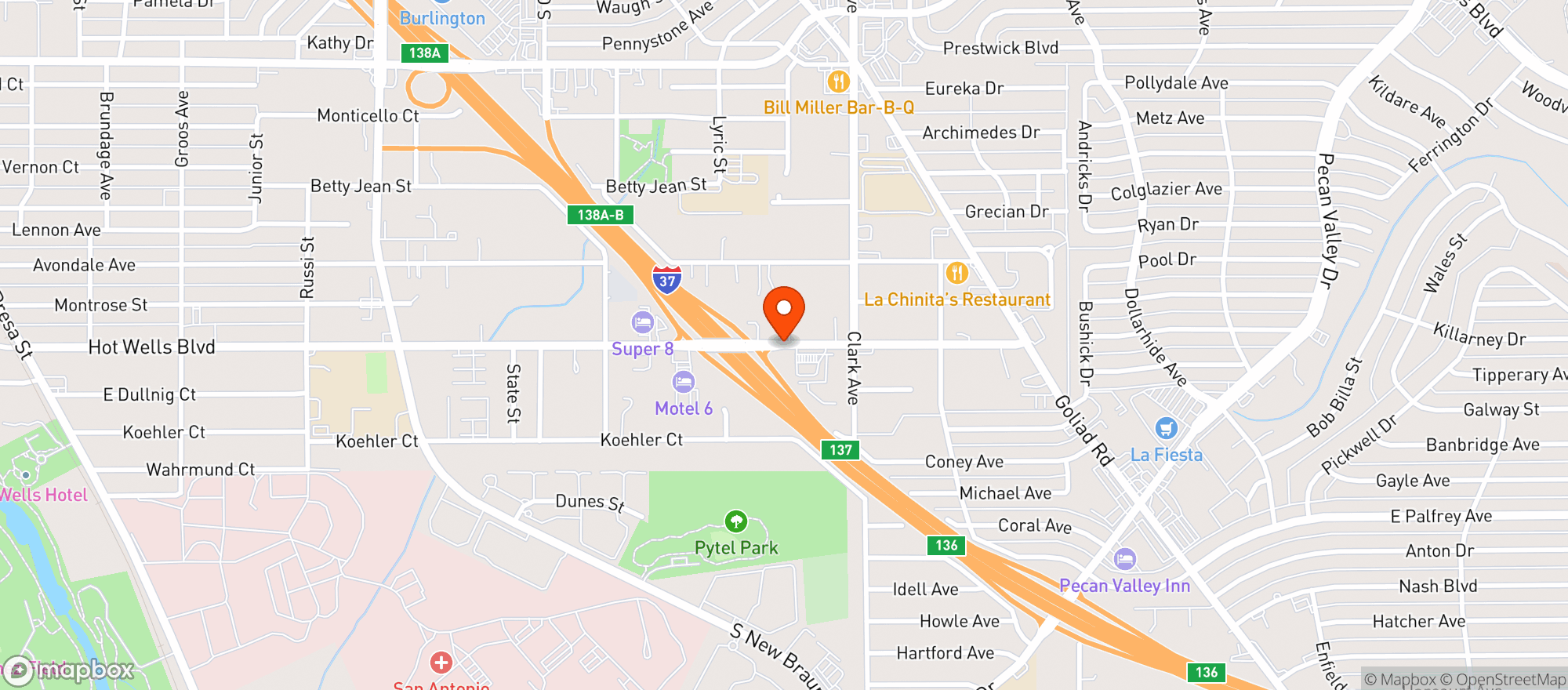 Map showing Little Sams