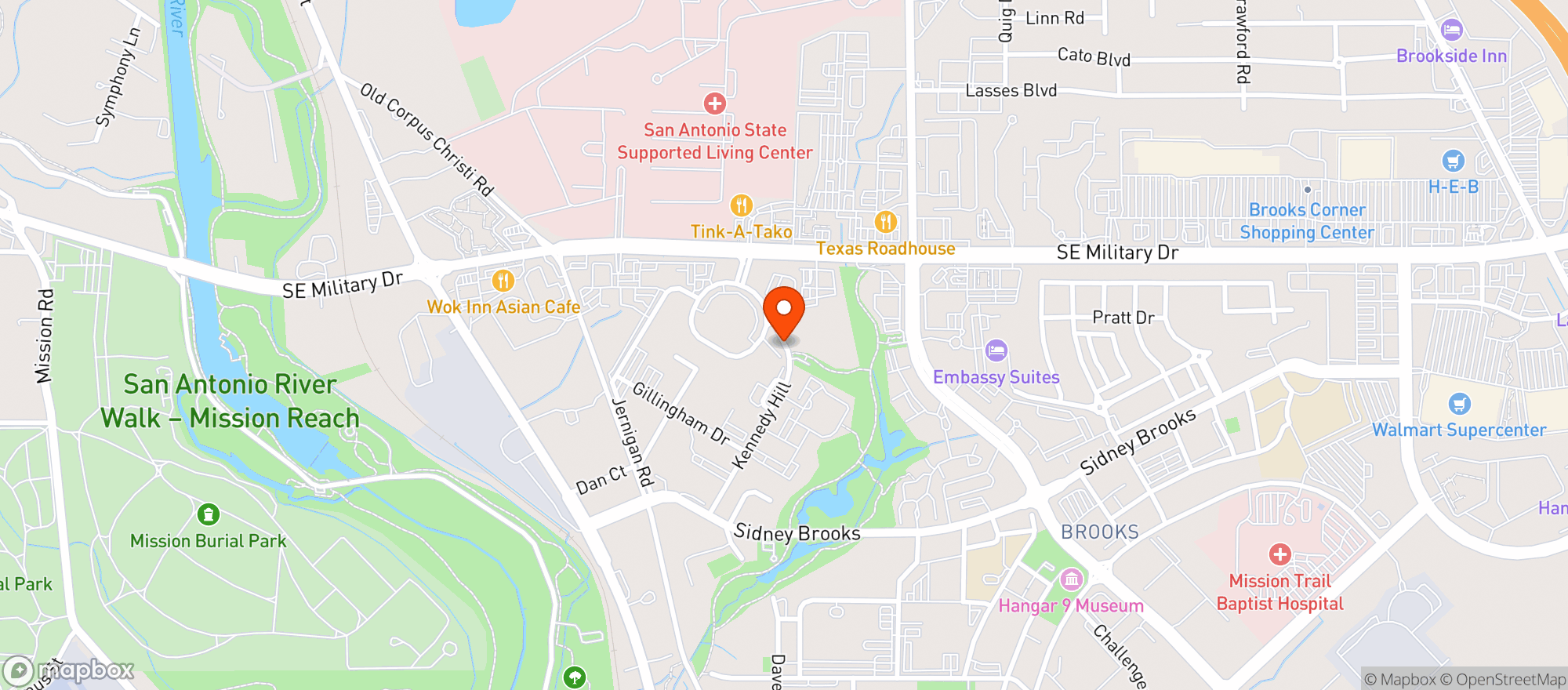 Map showing La Gloria
